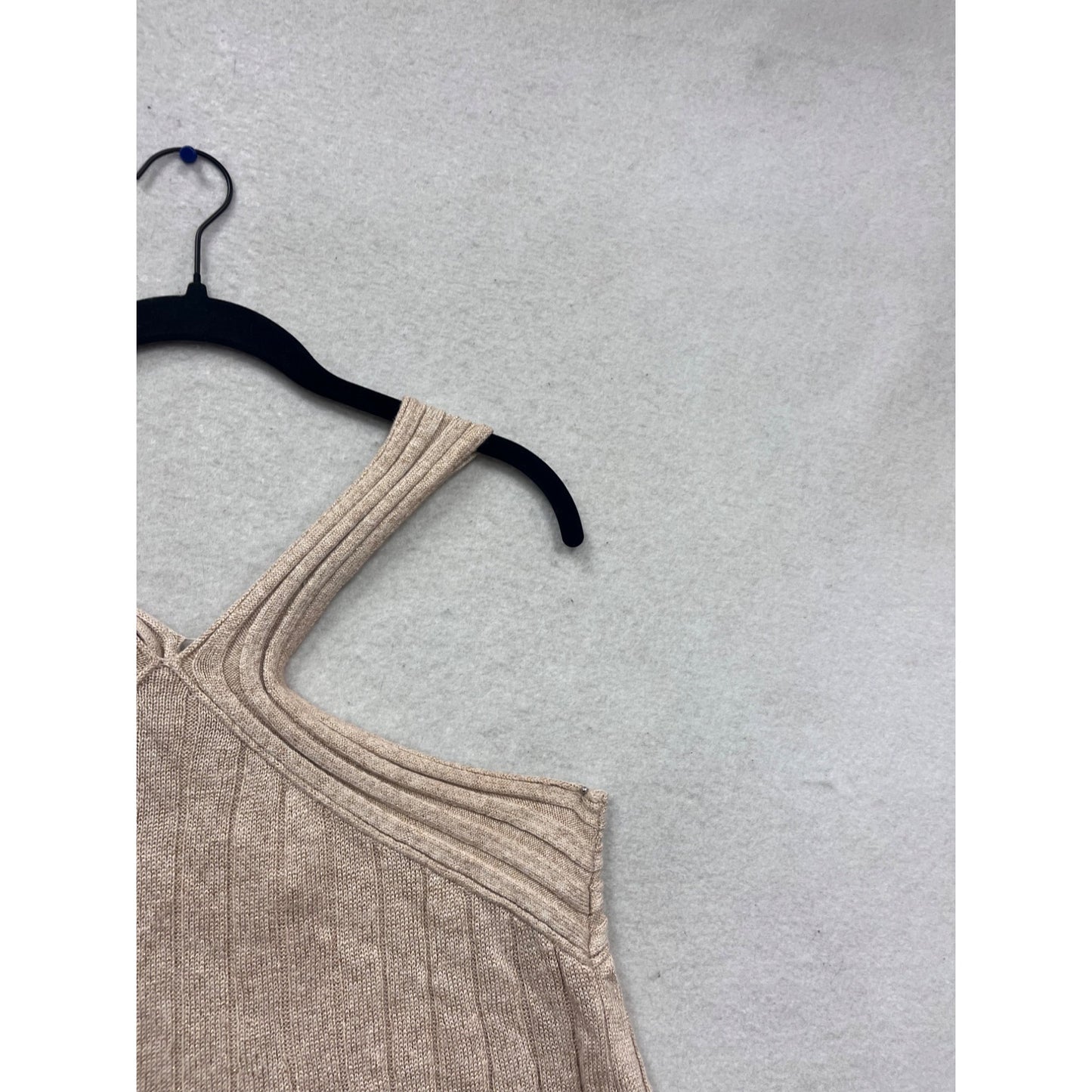 Moth Beige Knit Sleeveless Top M #812A