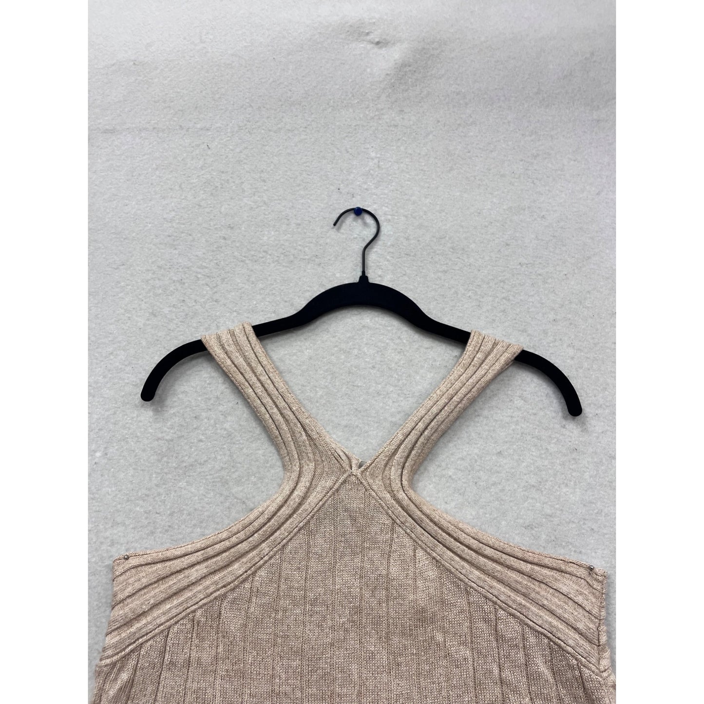 Moth Beige Knit Sleeveless Top M #812A