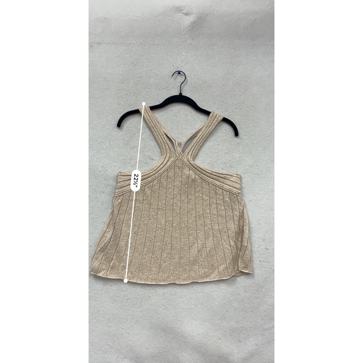 Moth Beige Knit Sleeveless Top M #812A