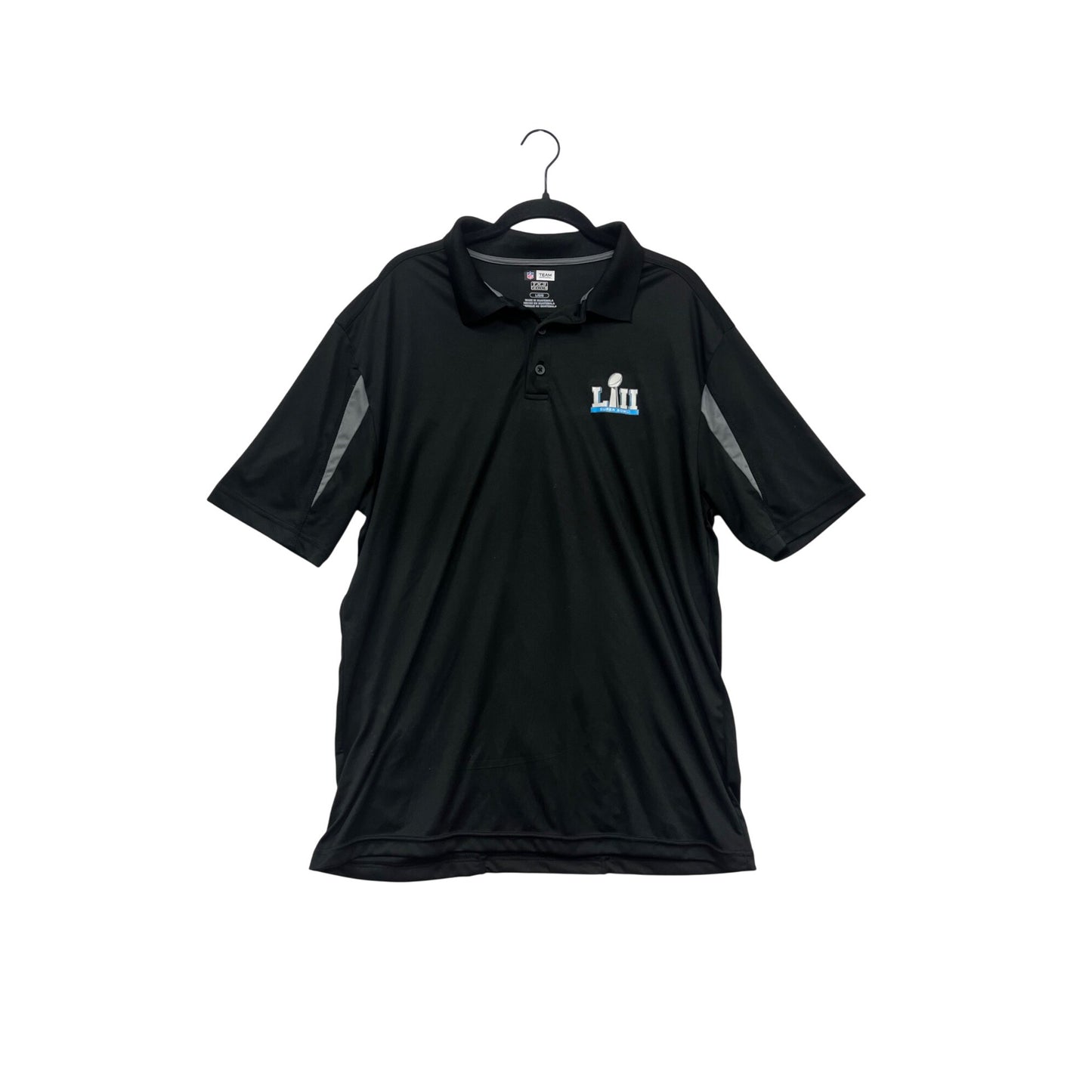 NFL Team Apparel Super Bowl LII Polo Shirt Black/Gray L #373A