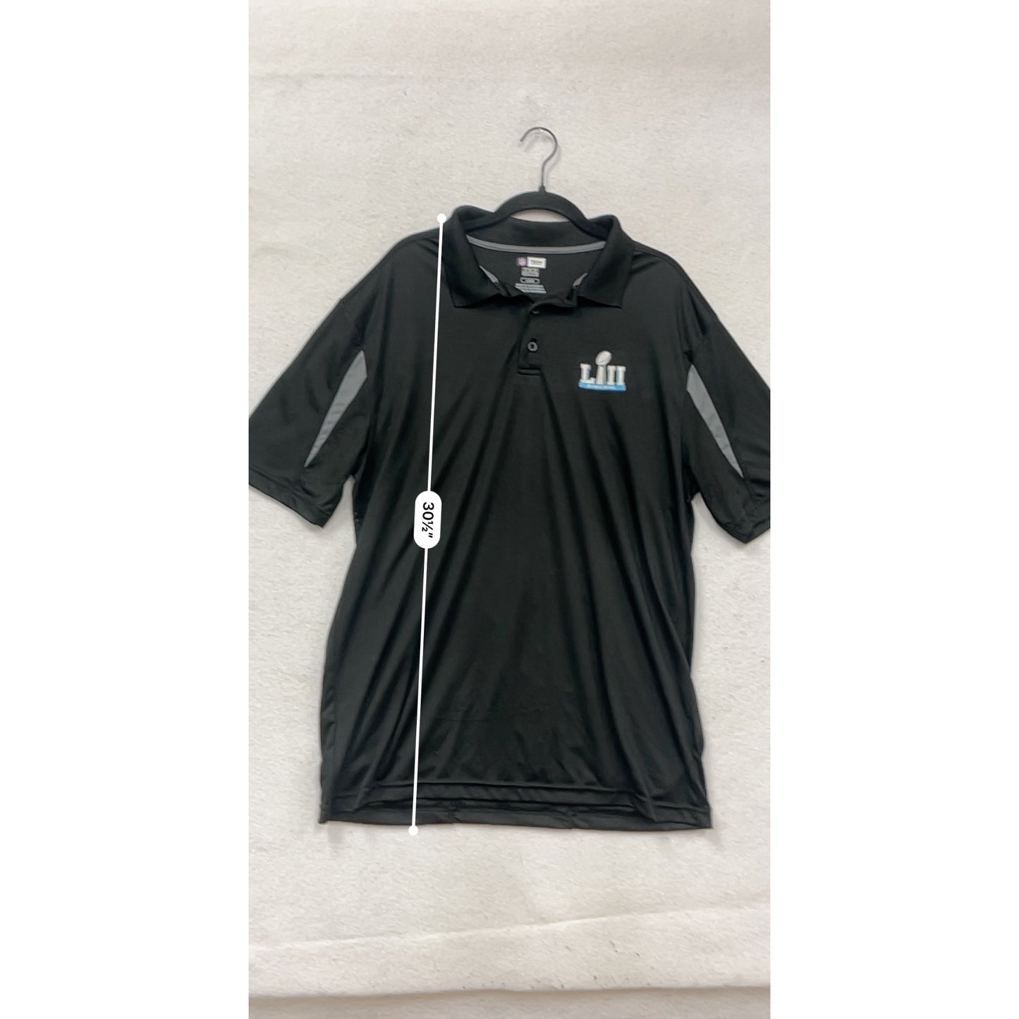 NFL Team Apparel Super Bowl LII Polo Shirt Black/Gray L #373A