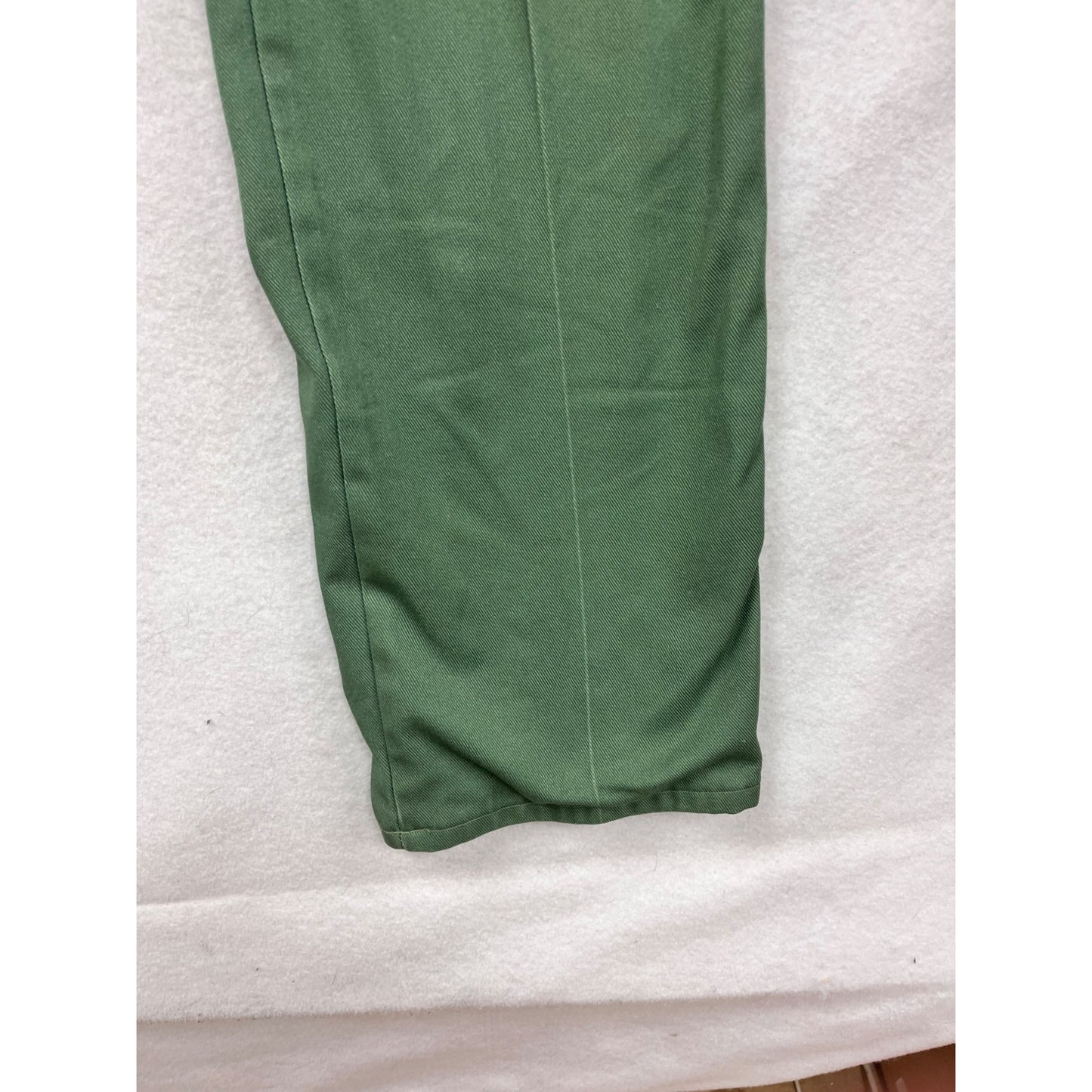 Vintage 1990s Lion Apparel Mens 44L Green Double-Lined Pants With Plaid Interior #8052