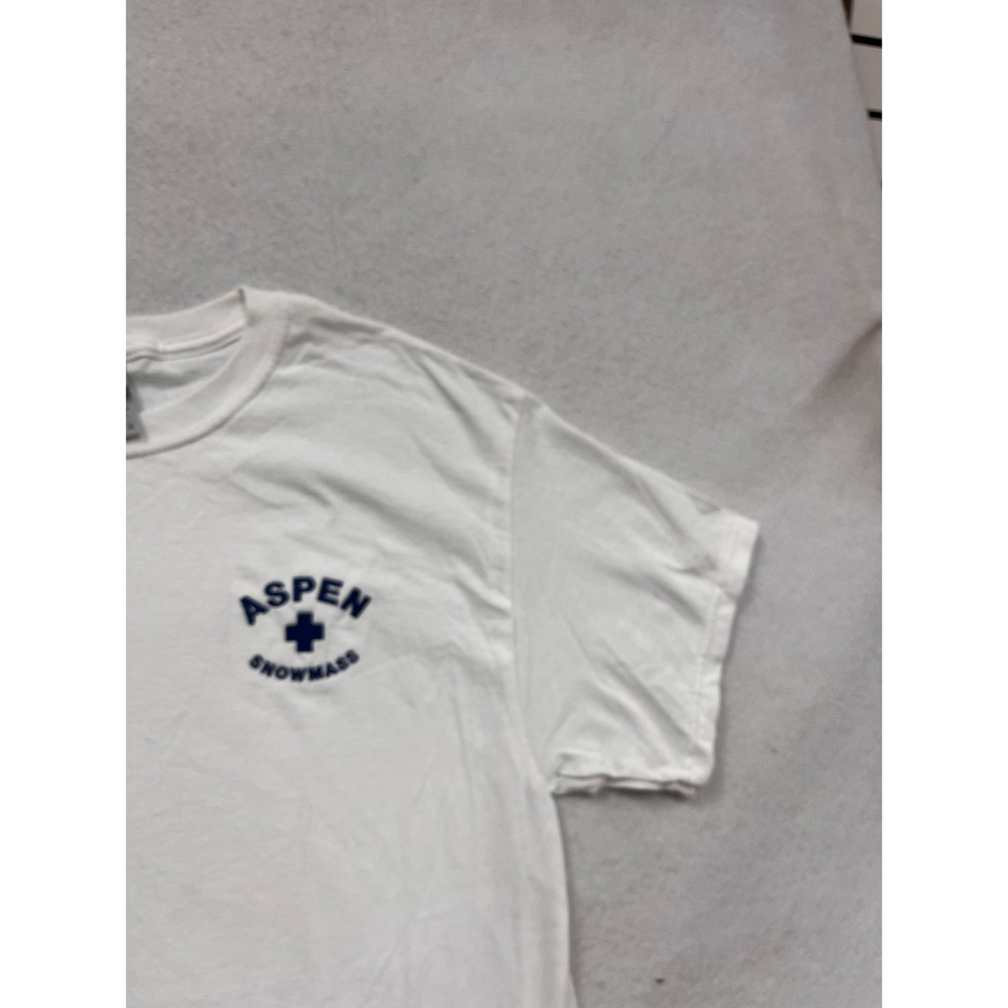 Aspen Snowmass Gildan Heavy Cotton White T-Shirt L #393A
