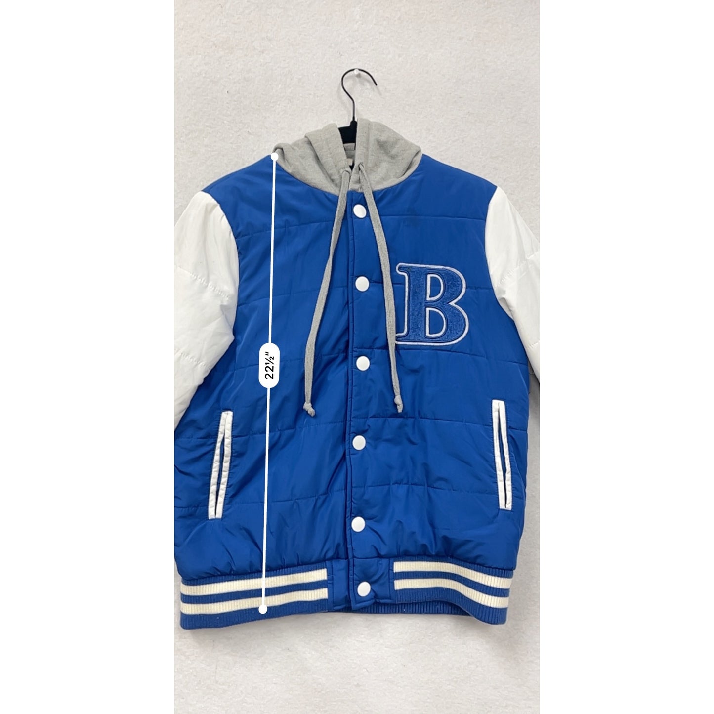 Love Tree Womens Blue & White Varsity Jacket #8418