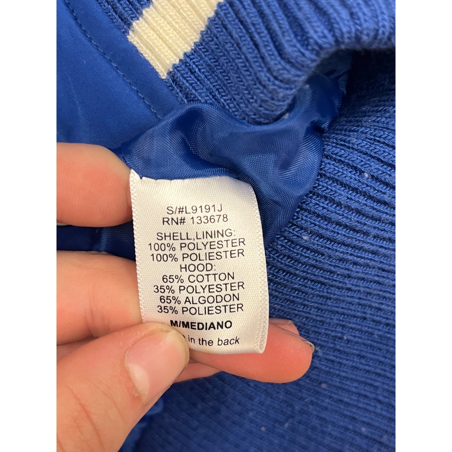Love Tree Womens Blue & White Varsity Jacket #8418