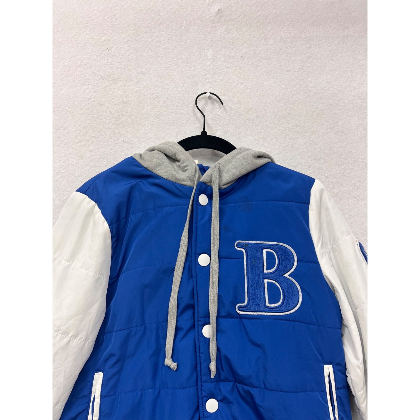 Love Tree Womens Blue & White Varsity Jacket #8418