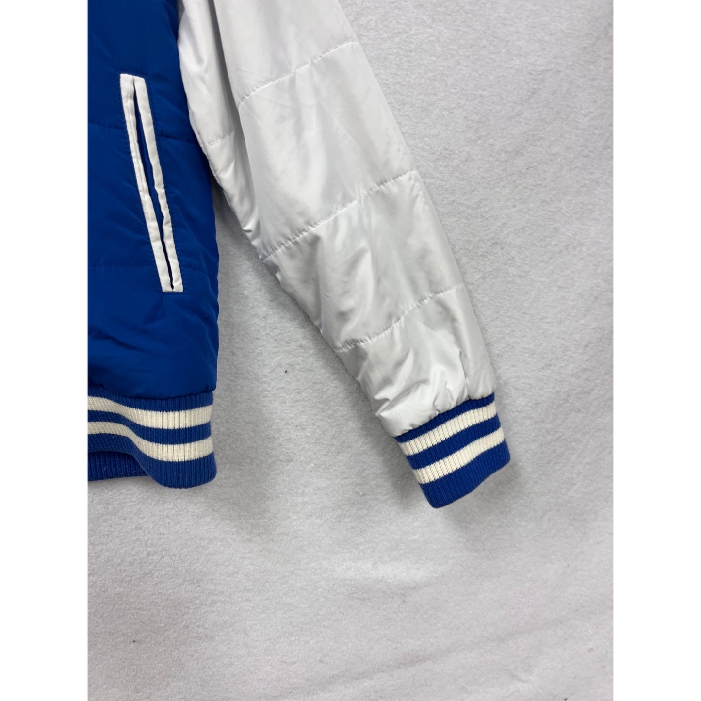Love Tree Womens Blue & White Varsity Jacket #8418