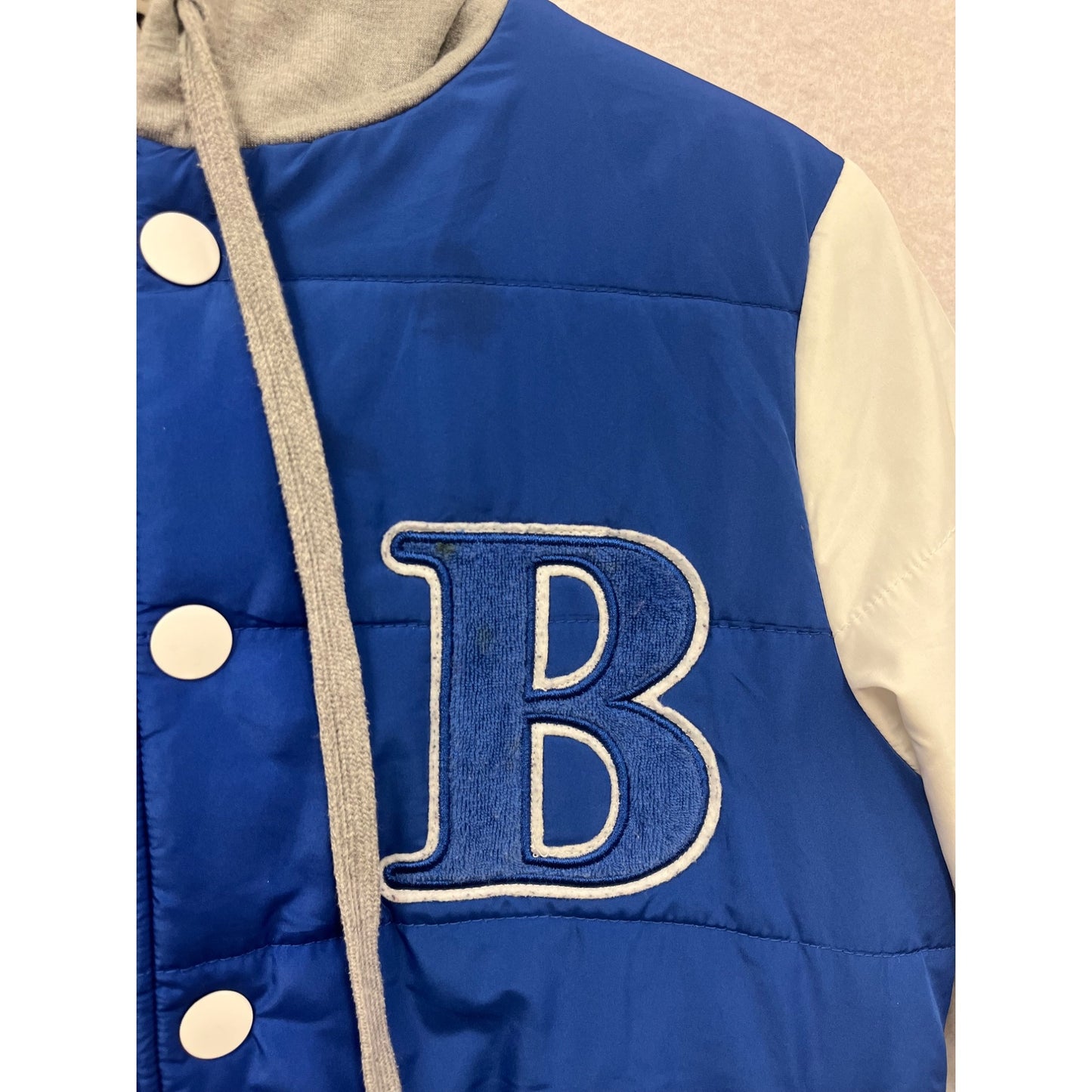 Love Tree Womens Blue & White Varsity Jacket #8418