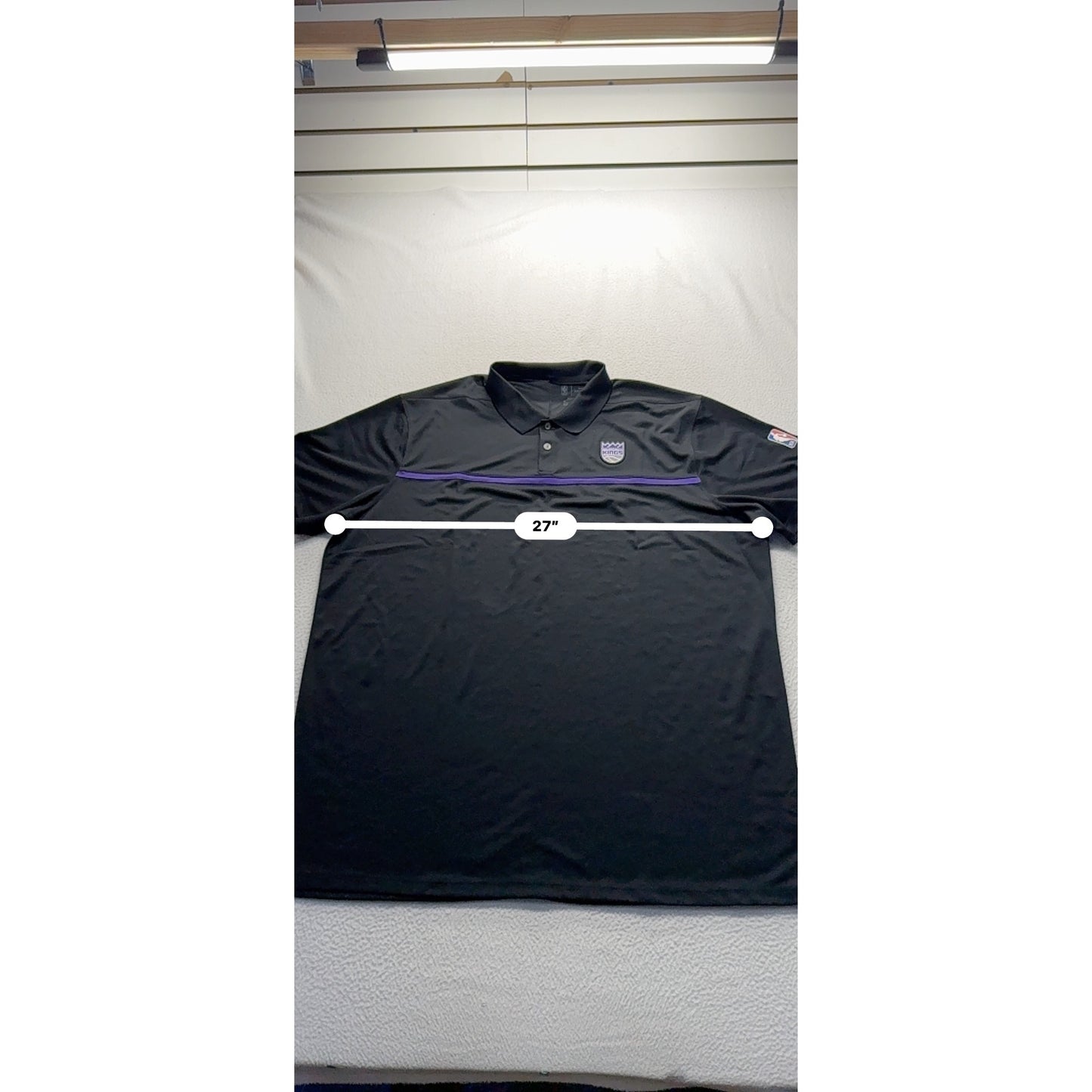 Nike Sacramento Kings Black Polo XXL NBA Logo Embroidered #9077