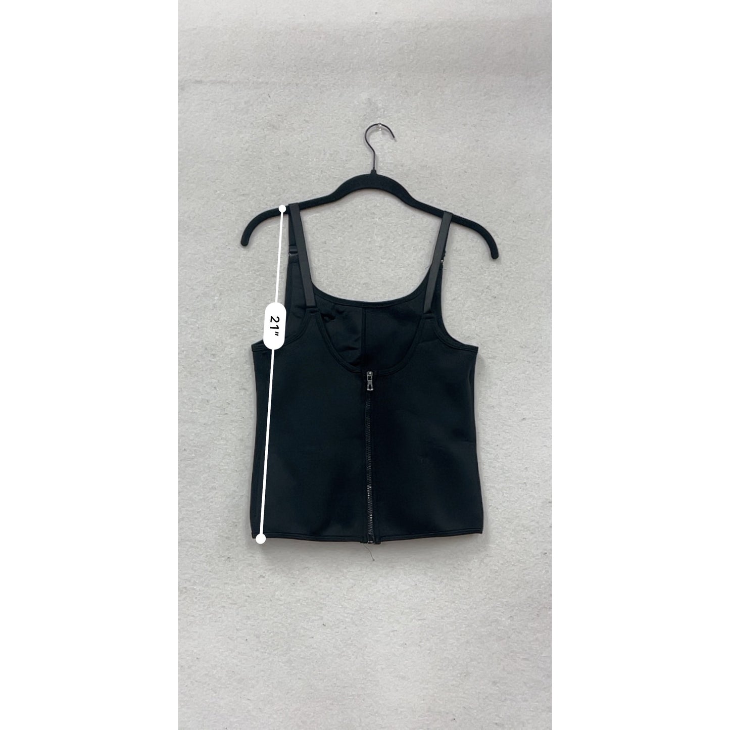 Waist Trainer Shapewear Corset Tank Top With Adjustable Straps & Front Zipper Medium Size #374A