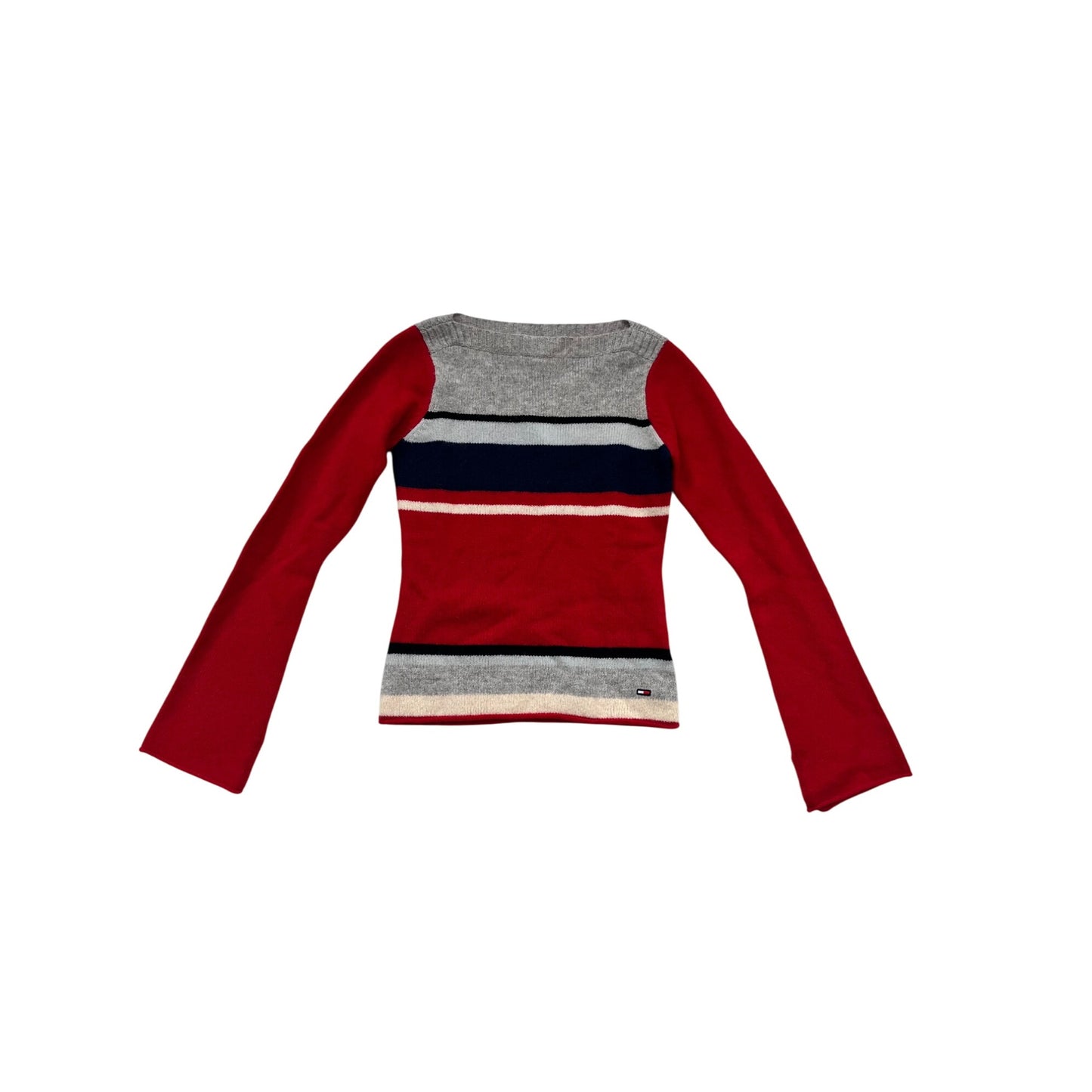 Tommy Jeans Womens Striped Long Sleeve Sweater S #742A