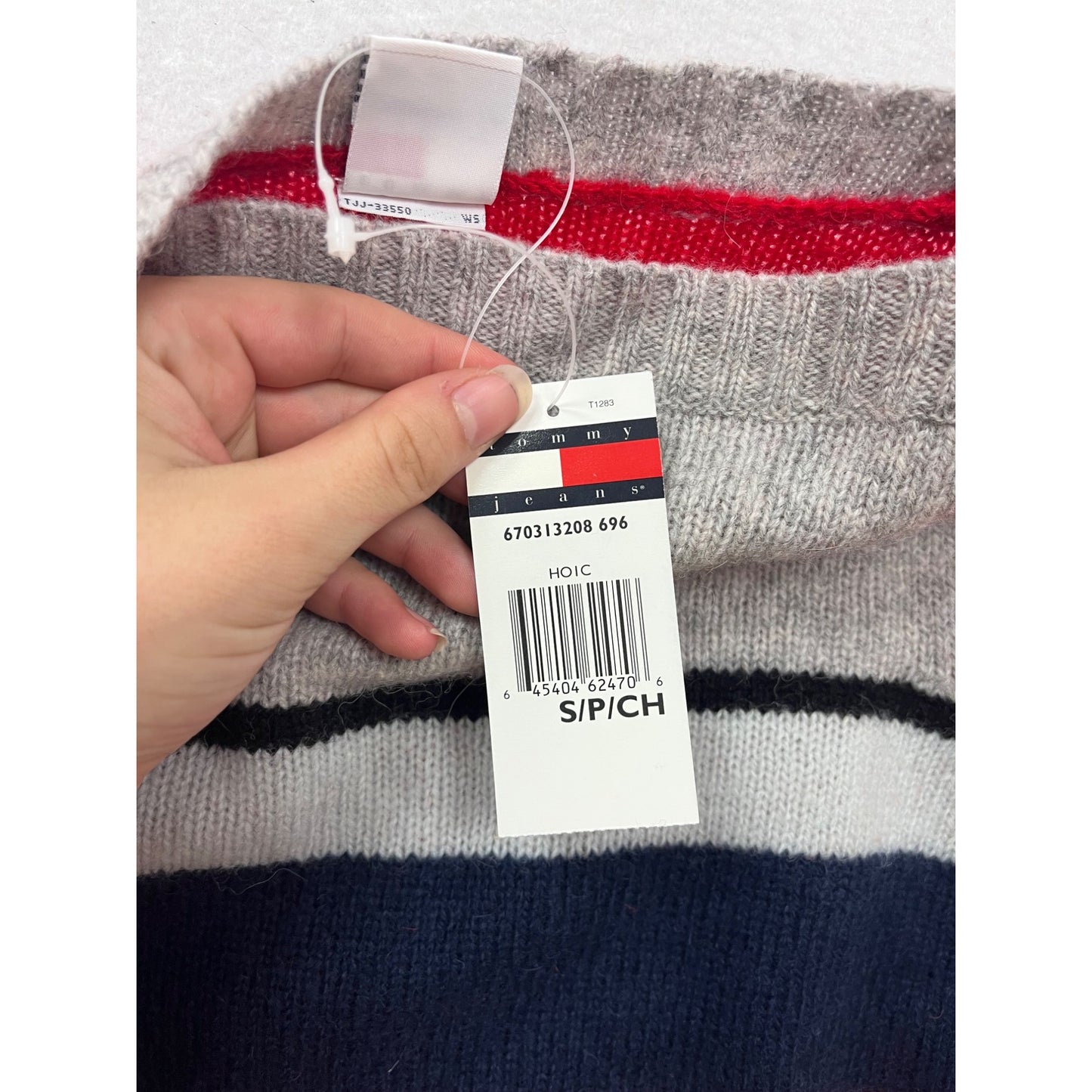 Tommy Jeans Womens Striped Long Sleeve Sweater S #742A