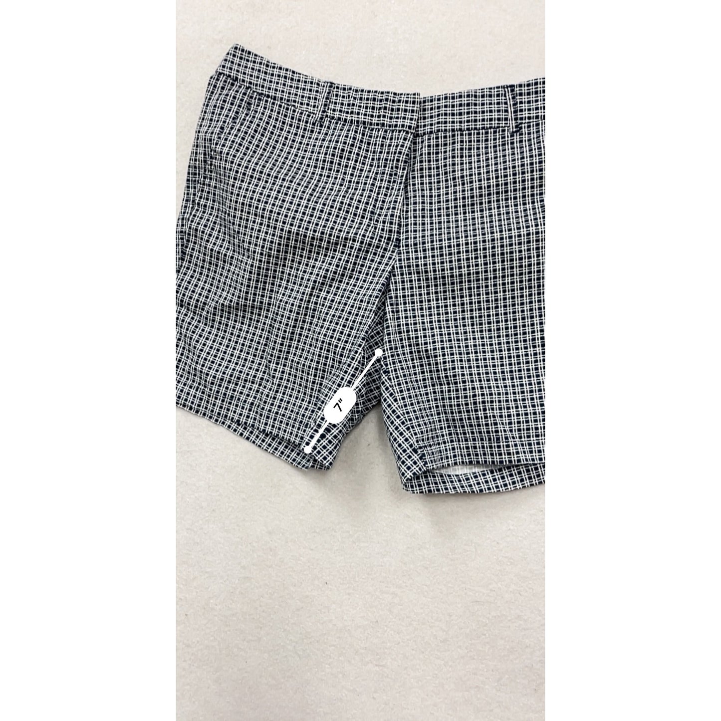 LandN Sea Black & White Plaid Shorts Size 16 #418A