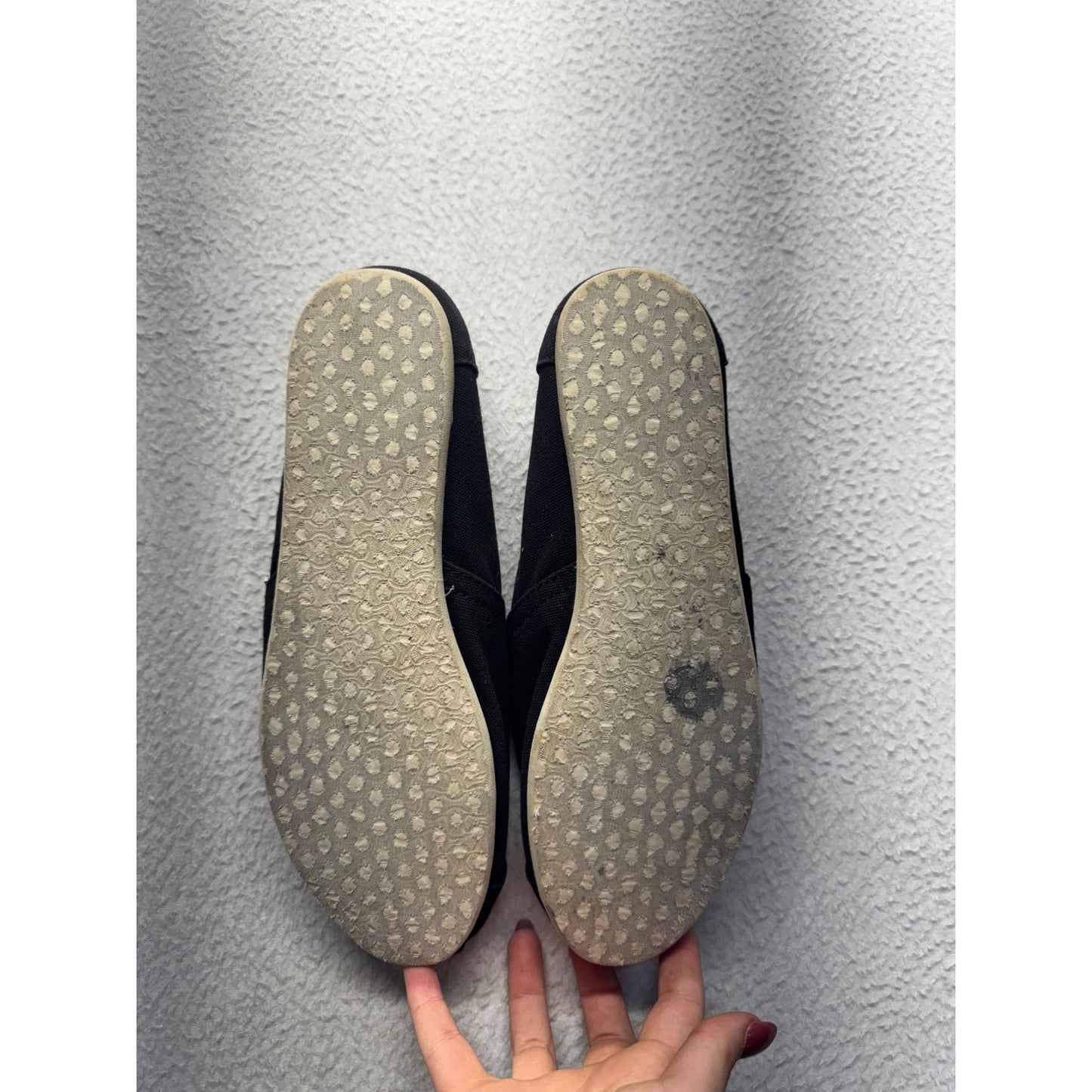 Toms Black Canvas Slip-On Shoes Size 9 Women #9024