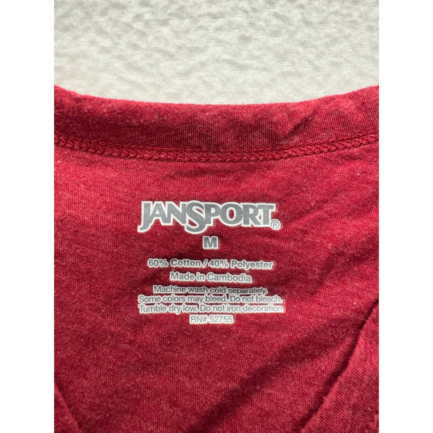 Nebraska Huskers Womens Red V-Neck T-Shirt By JanSport #7445