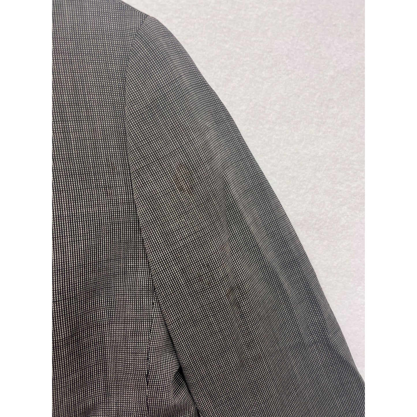 Tahari Arthur S. Levine Womens Gray 10P Petite Two-Button Wool Blend Blazer #6681