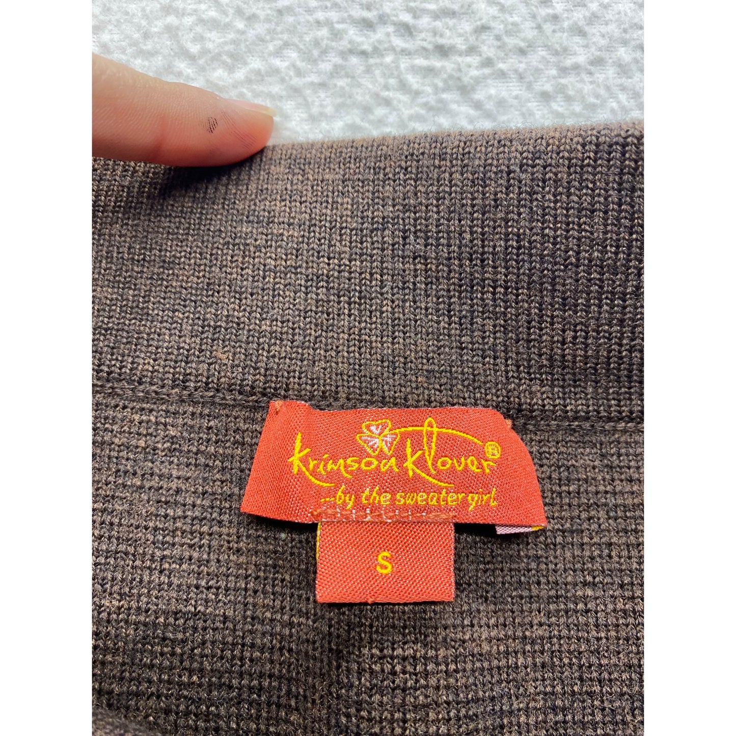 Brown Merino Wool Knit Skirt By Krimson Klover #7407