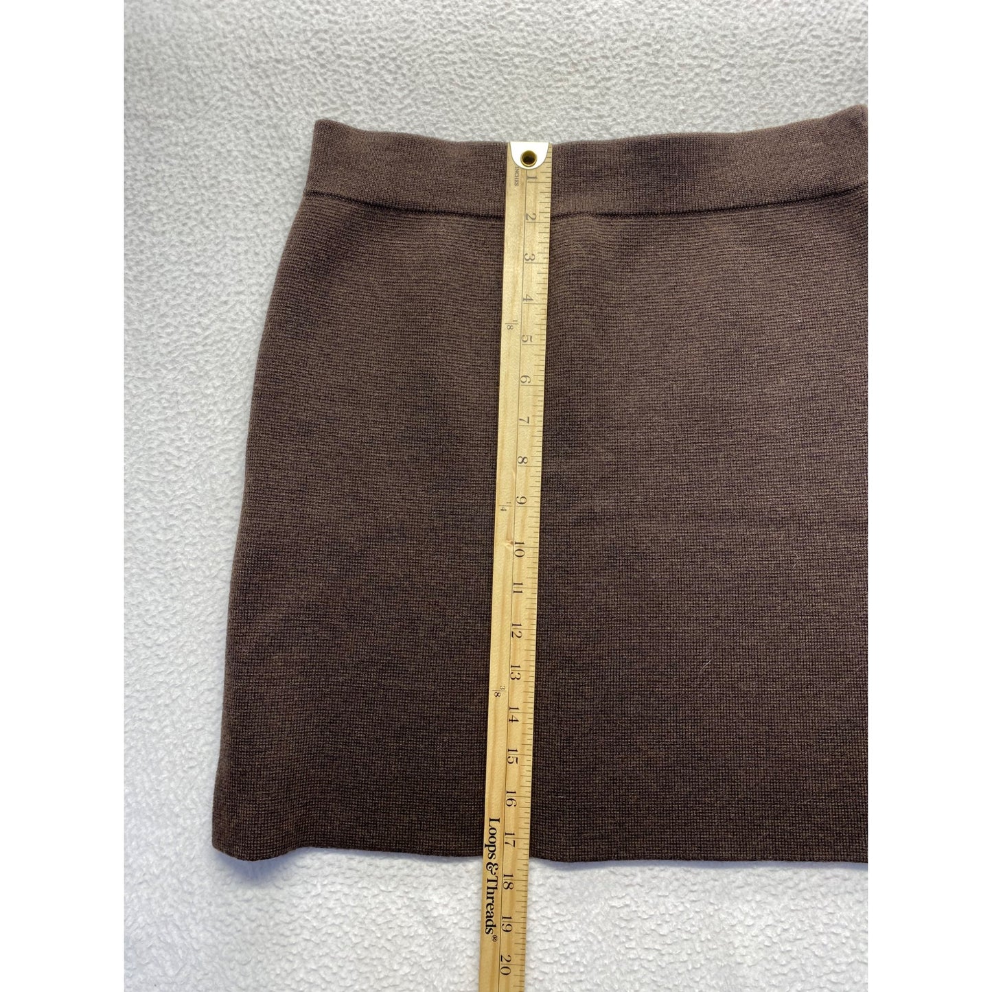 Brown Merino Wool Knit Skirt By Krimson Klover #7407