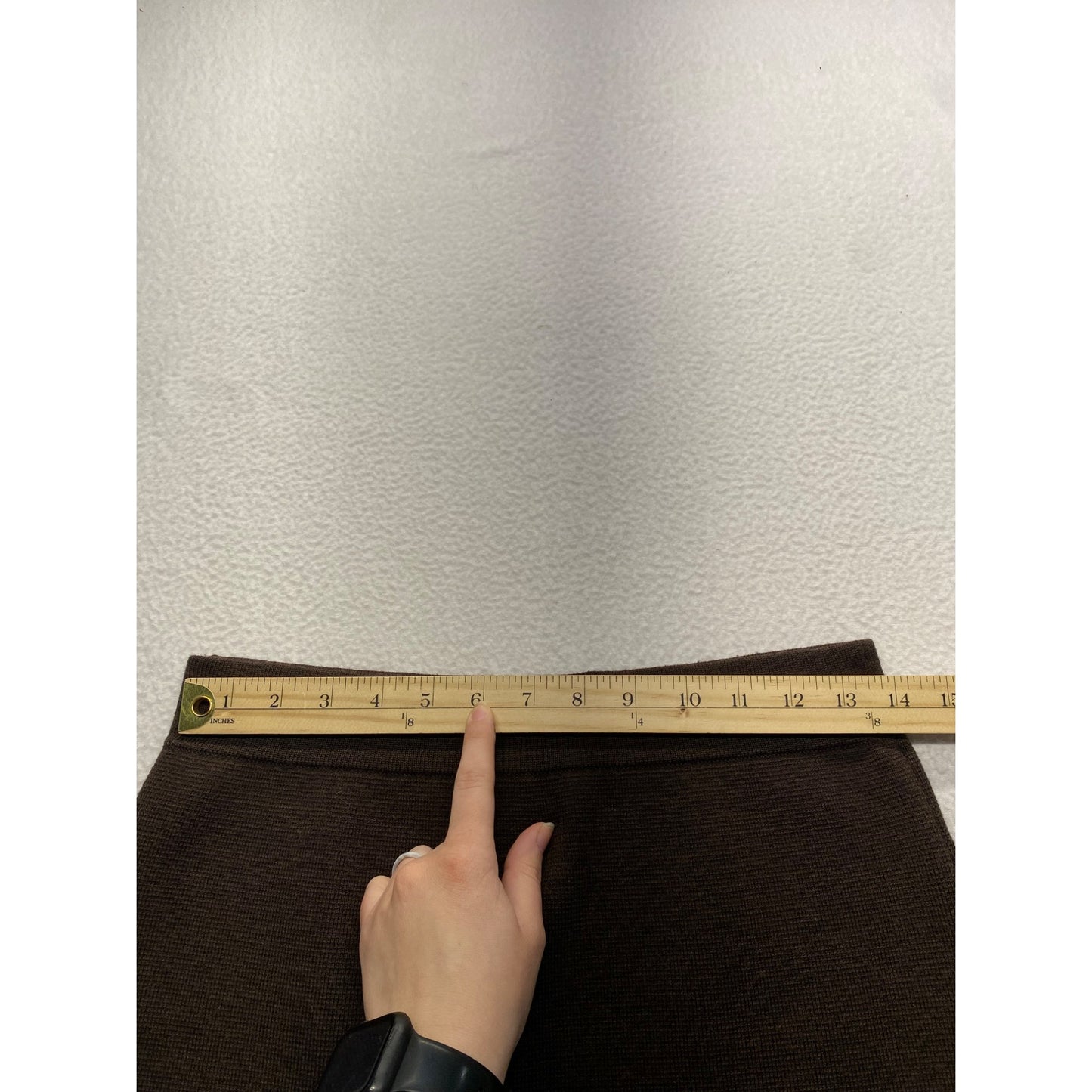 Brown Merino Wool Knit Skirt By Krimson Klover #7407