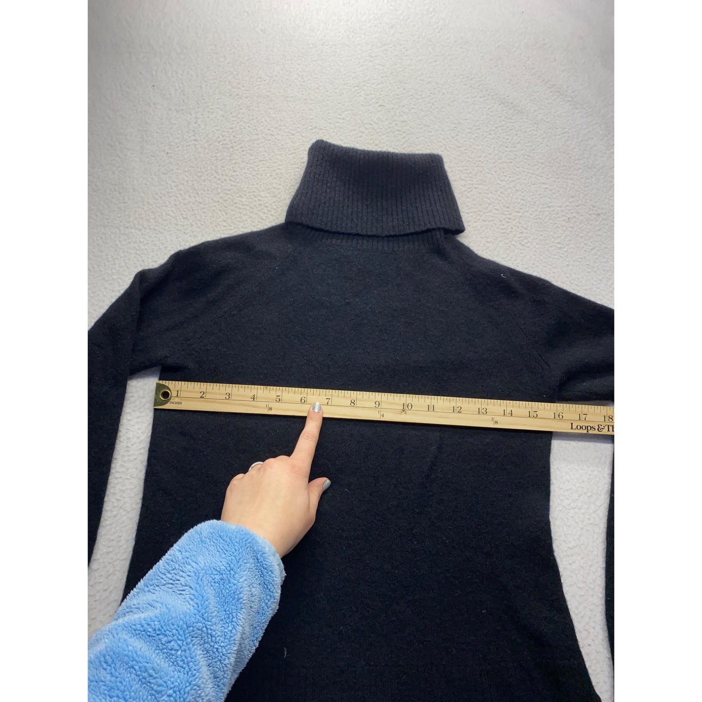 41 Hawthorn Small Black 100% Cashmere Turtleneck Sweater #7133