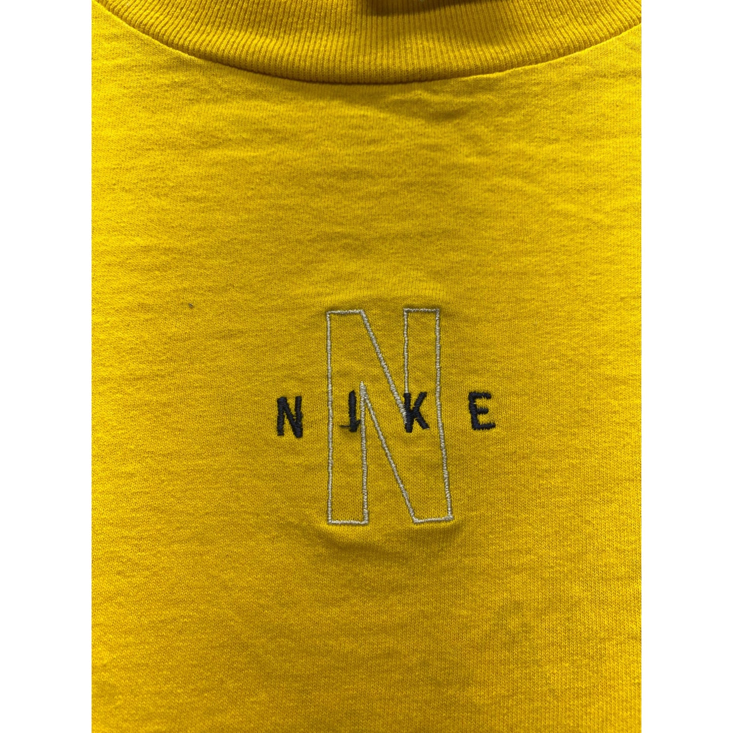 Vintage Nike Yellow Cotton T-Shirt Size L #5867