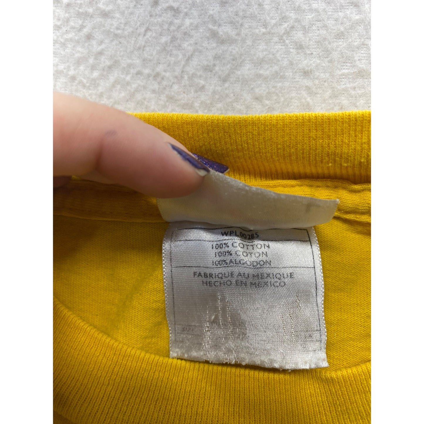 Vintage Nike Yellow Cotton T-Shirt Size L #5867