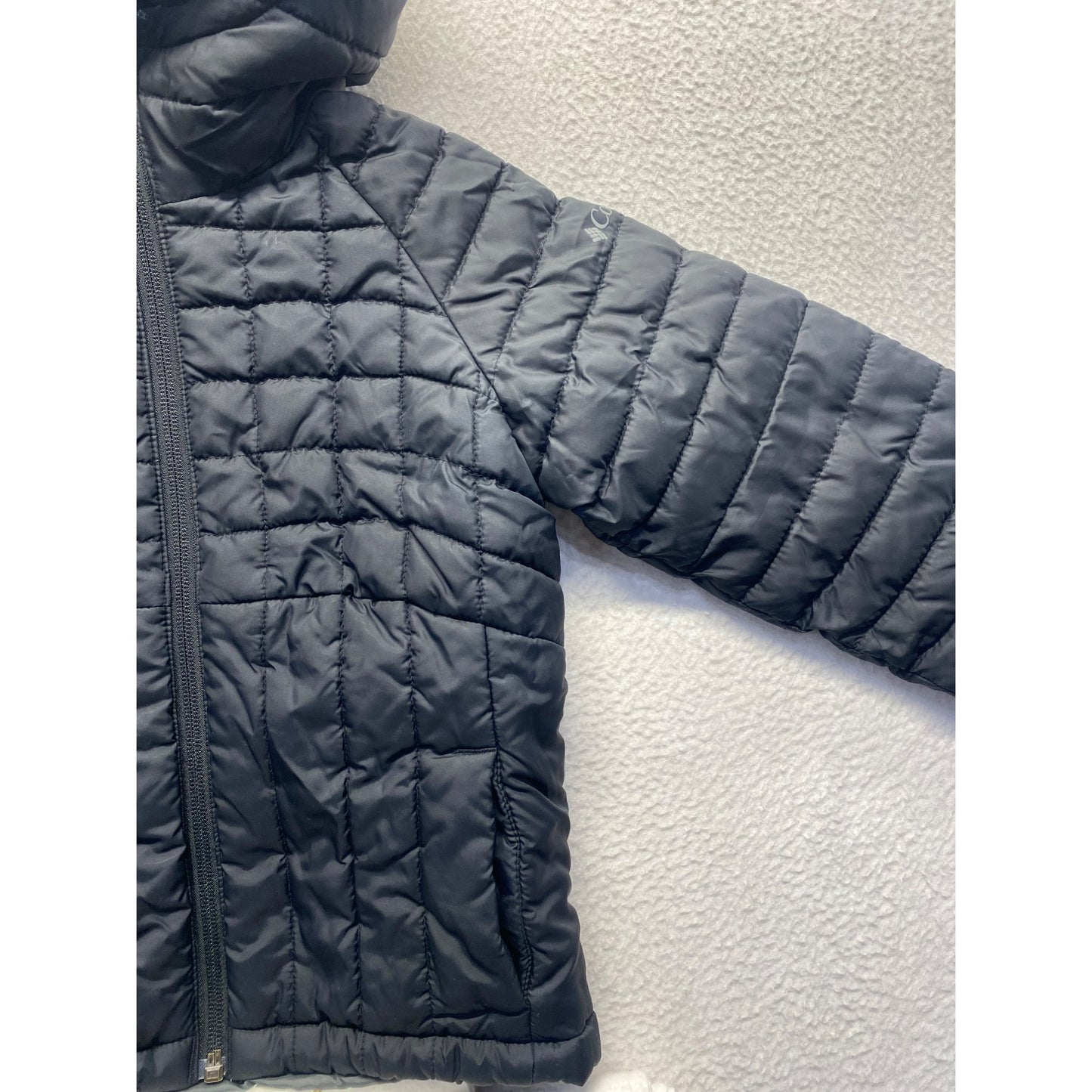 Columbia Kids Black Hooded Puffer Jacket XXS #5894
