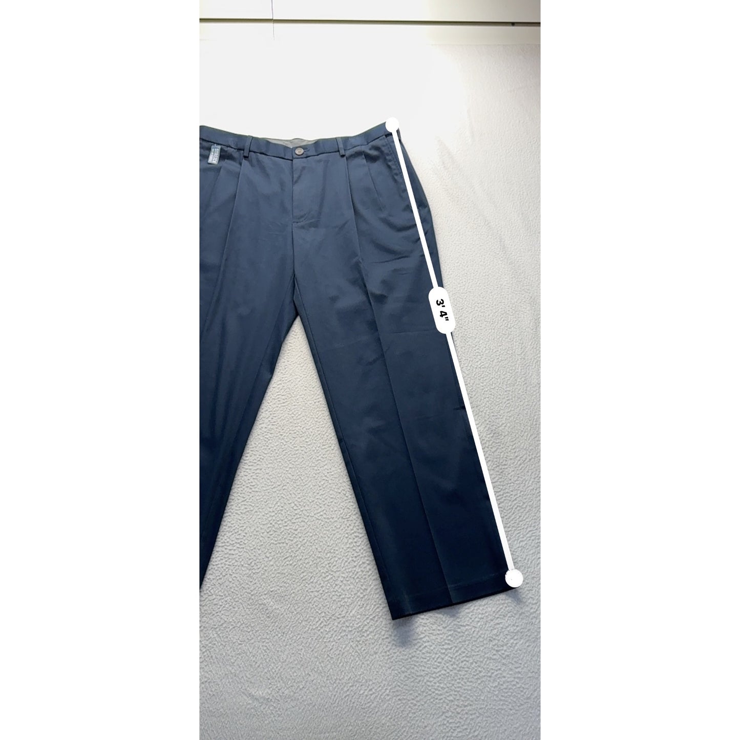 Haggar Mens Classic Fit Navy Premium Pants 36x29 Cotton Blend #7786