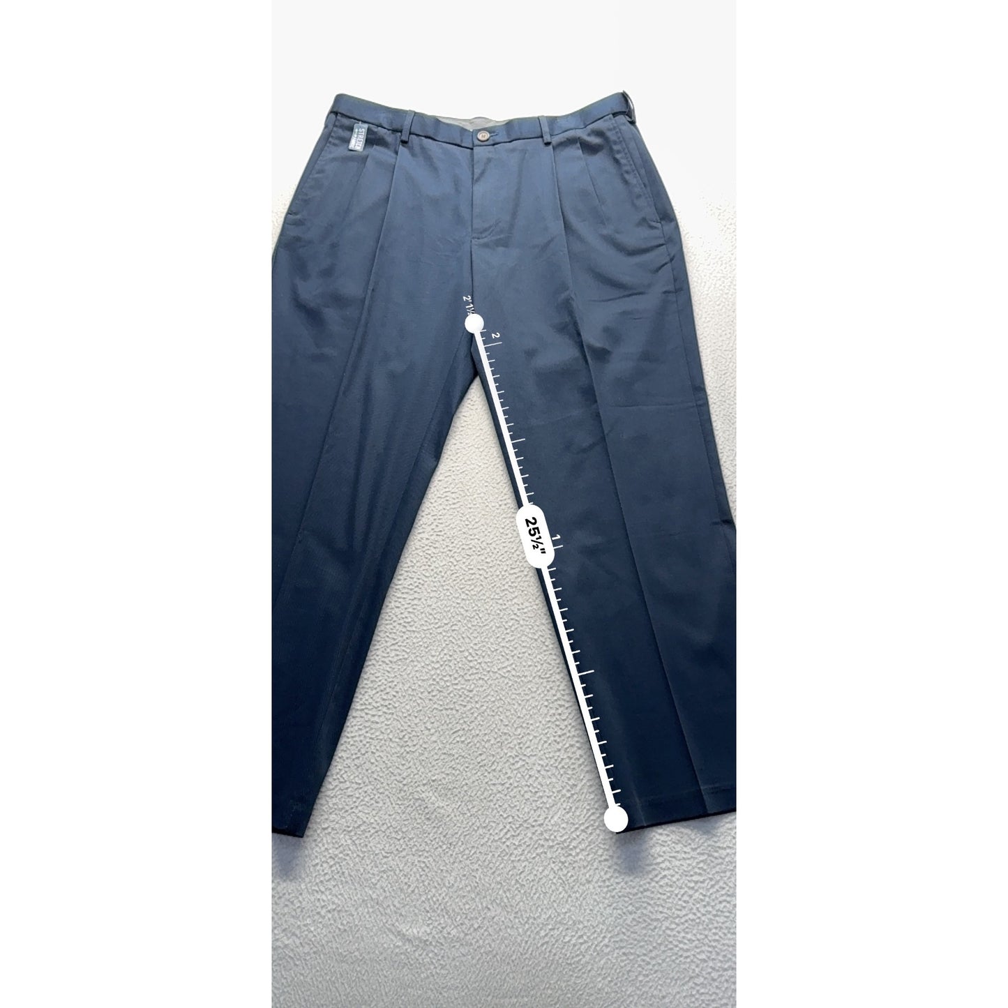 Haggar Mens Classic Fit Navy Premium Pants 36x29 Cotton Blend #7786