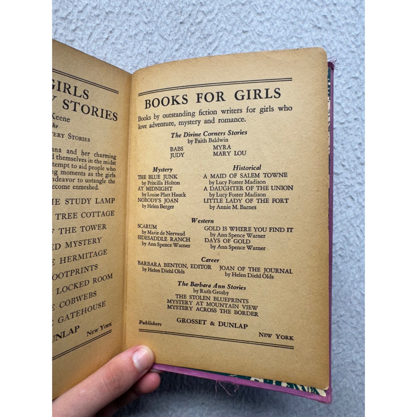 The Clue In The Cobweb By Carolyn Keene Hardcover Vintage Grosset & Dunlap #9909