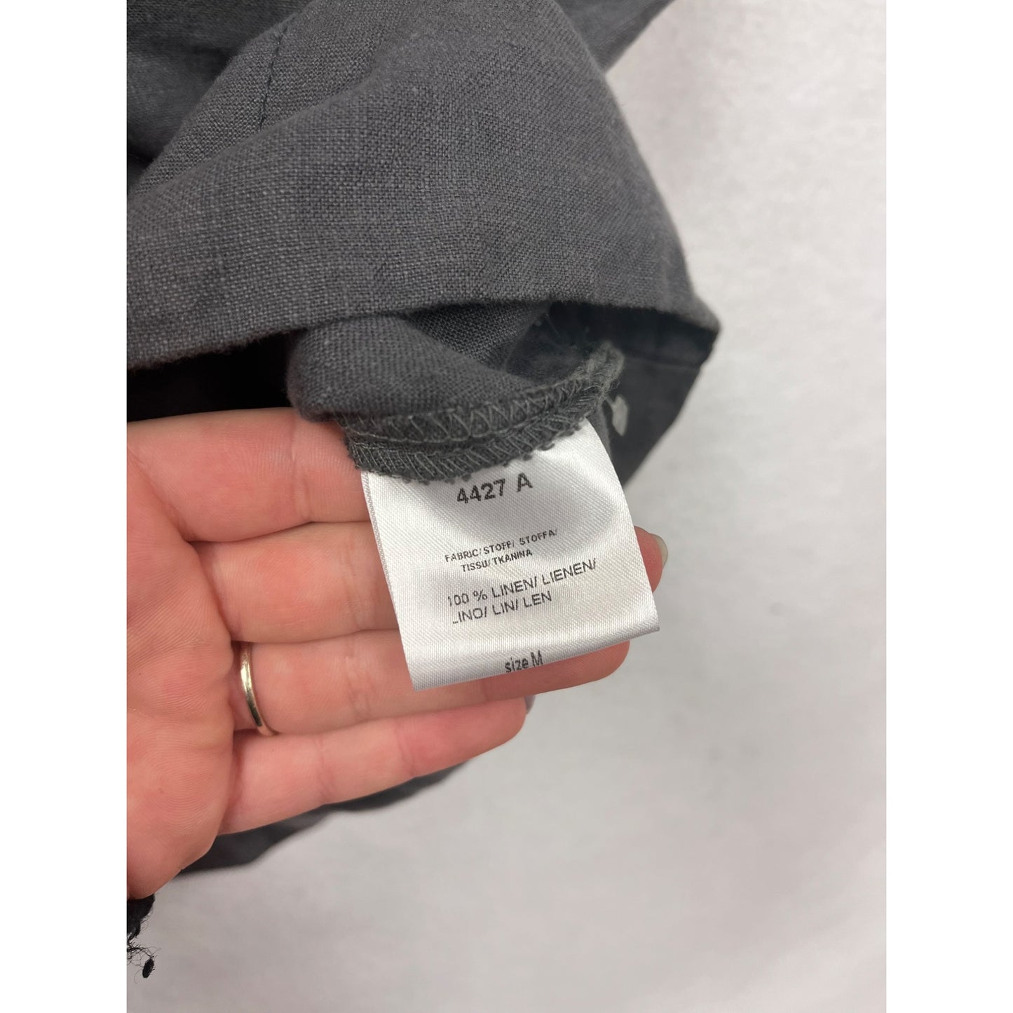 Gray Yuvita Womens Sleeveless Linen Vest Jacket Medium With Front Zipper & Pockets #6179