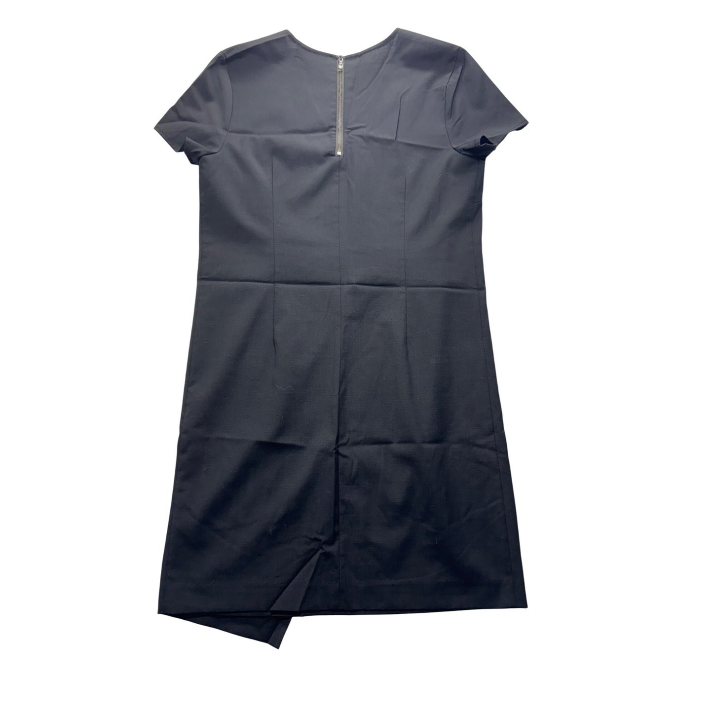 Ava & Aiden Black Short Sleeve Sheath Dress Size 4 Wool Blend #7971