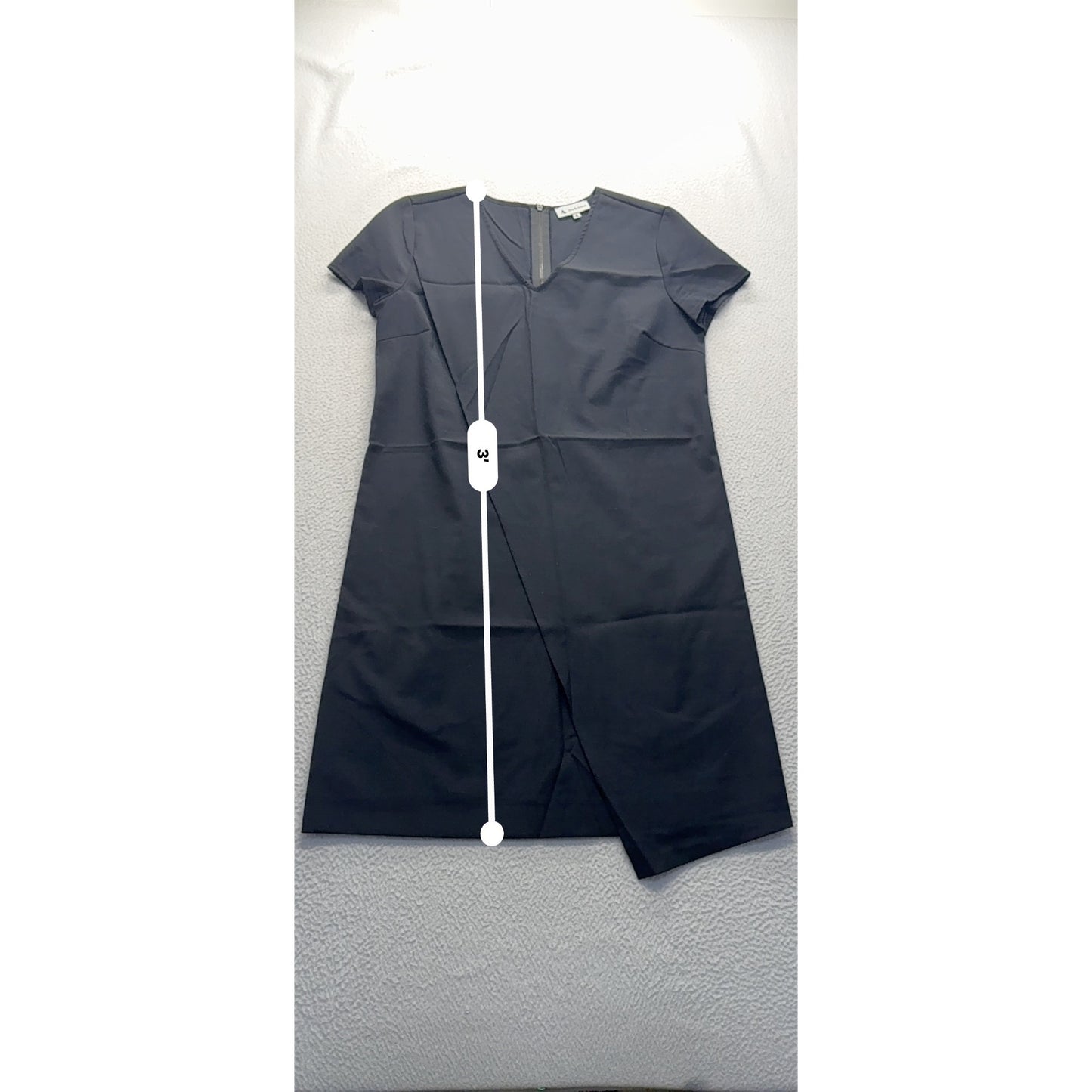 Ava & Aiden Black Short Sleeve Sheath Dress Size 4 Wool Blend #7971