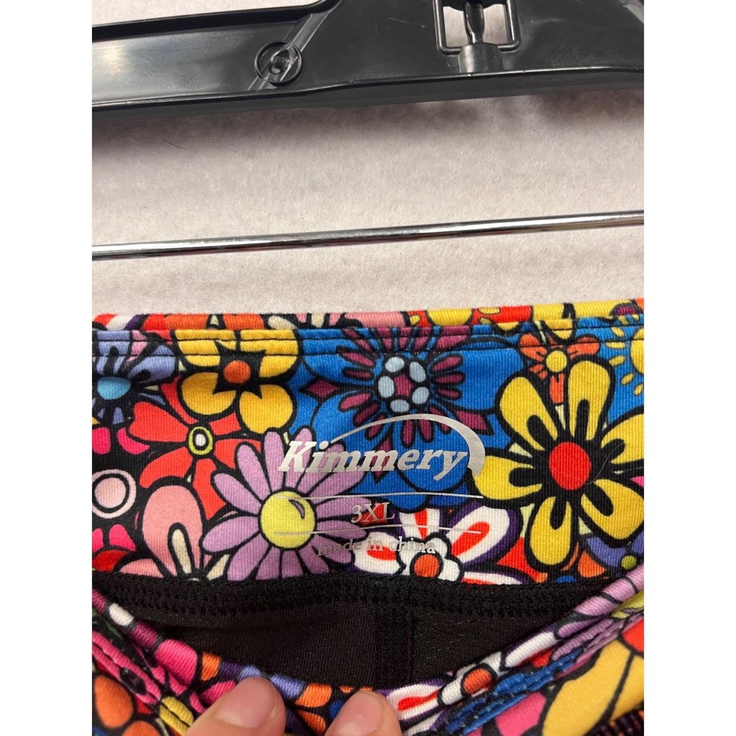 Floral Print Womens Skort 3XL Kimmery Colorful Stretchy Pull-On Casual Fit #6778