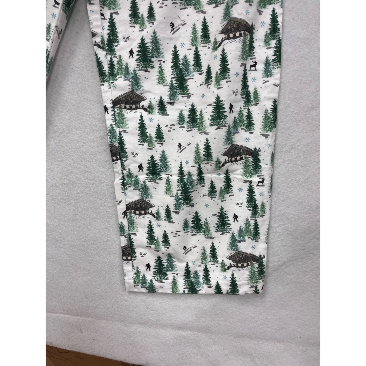 Mens Winter Cabin Print Pajama Pants L.L.Bean Inspired 1-2XL Soft & Cozy Elastic Waist #6966