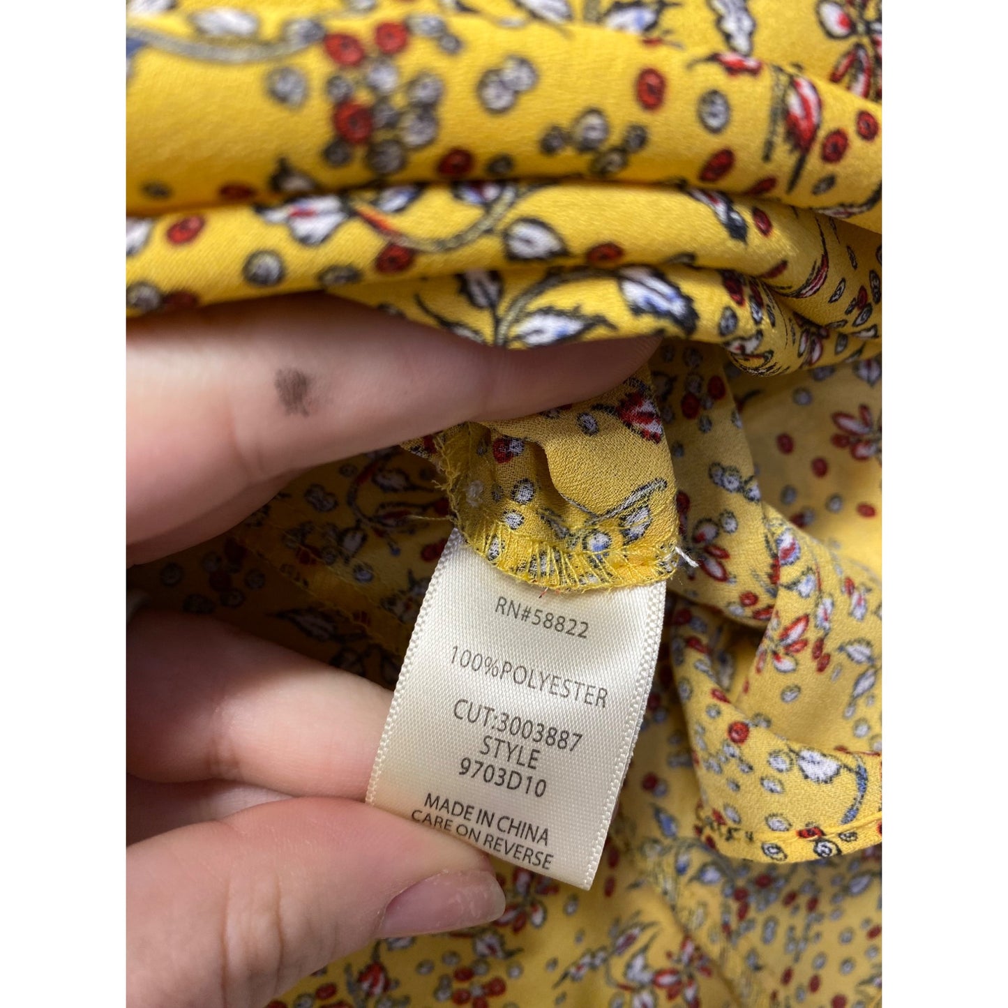 Max Studio Womens Medium Yellow Floral Button-Front A-Line Skirt #7068