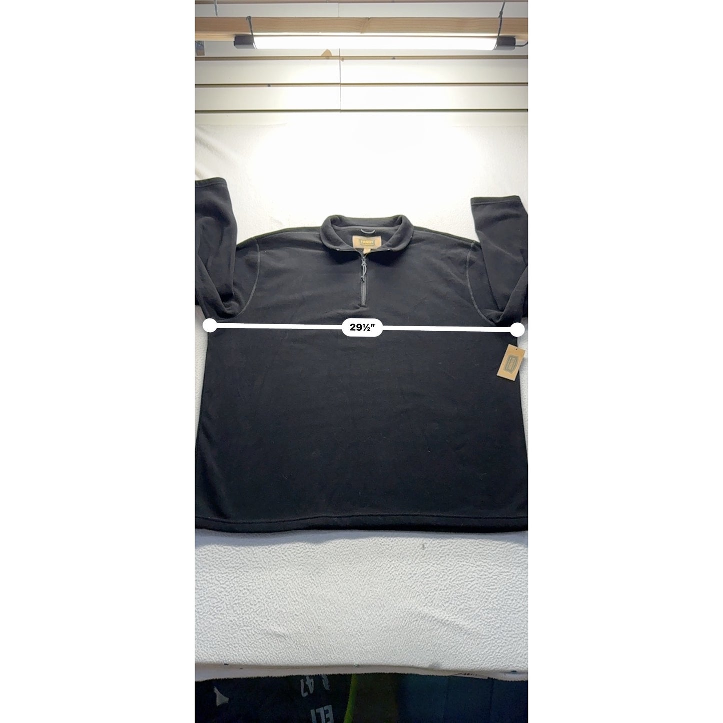 The Foundry Supply Co. Black 1/4 Zip Fleece Pullover 3XLT Mens Size 9424