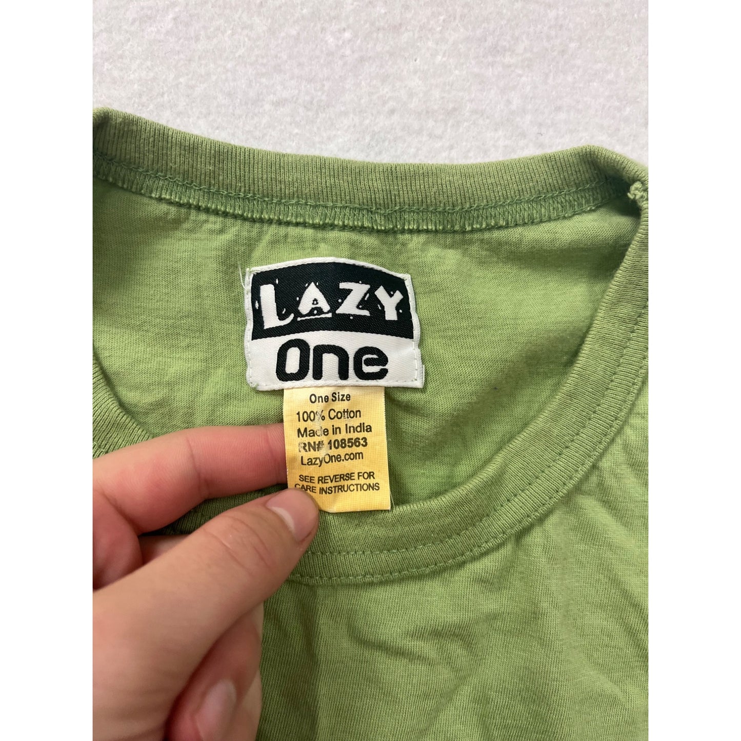 Lazy One Womens Green "Bearly Awake" Graphic Nightgown #8166