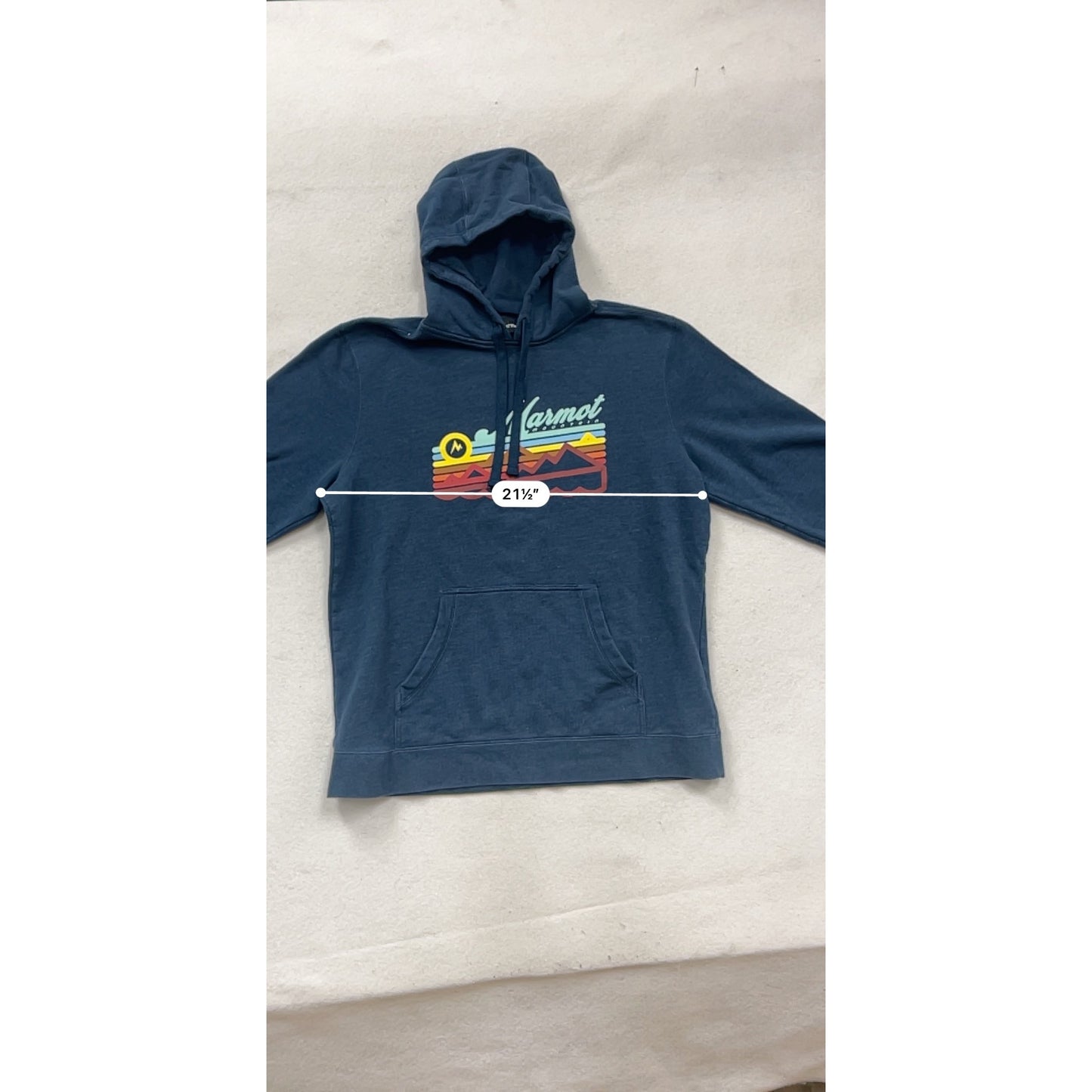 Marmot Mountain Hoodie XL Navy Pullover #284A