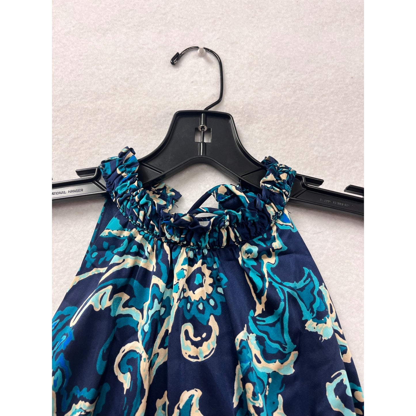 Nicole Miller New York Womens XS Halter Dress Blue Paisley Print #8353