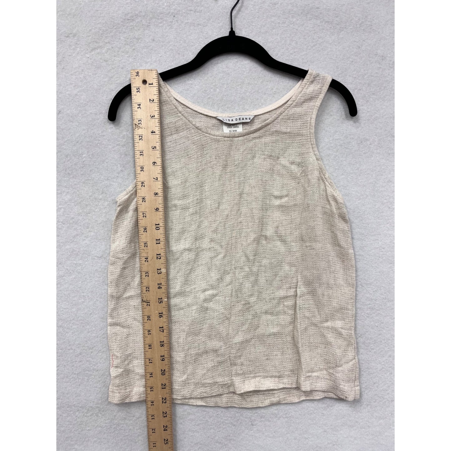 Vintage Lisa Deane Womens Medium Linen TankTop #6351