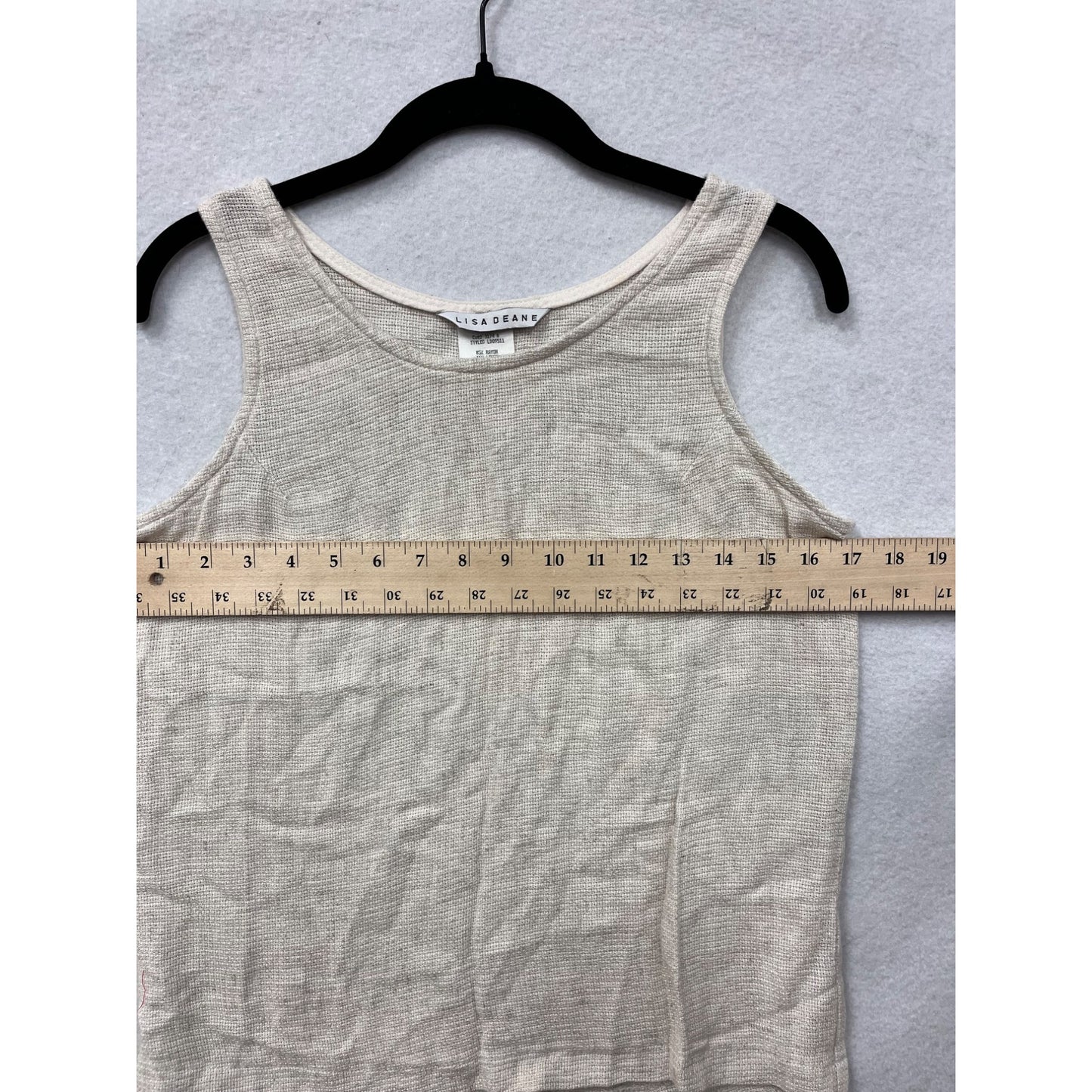 Vintage Lisa Deane Womens Medium Linen TankTop #6351