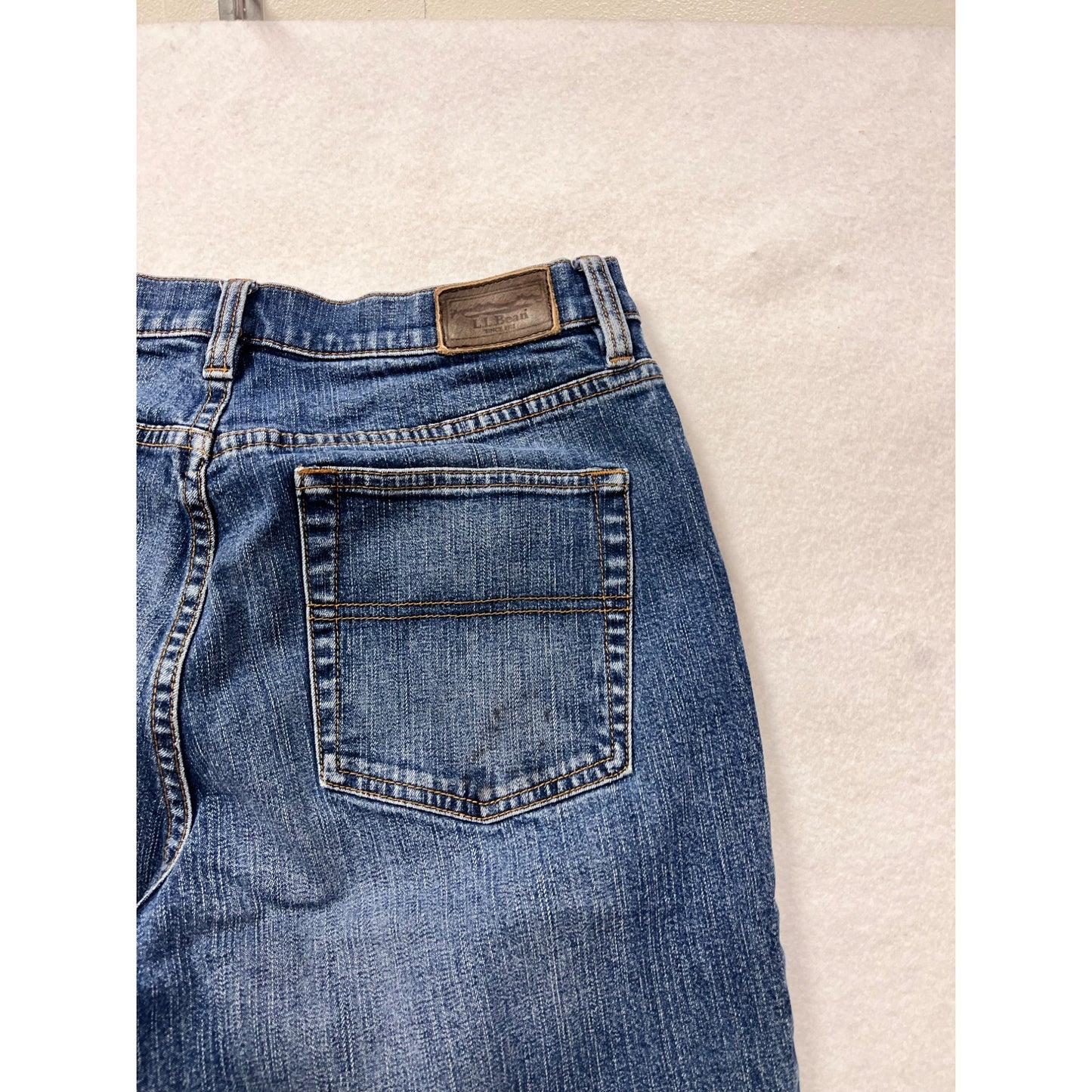 L.L.Bean Womens 10T Straight-Leg Blue Denim Jeans #8053