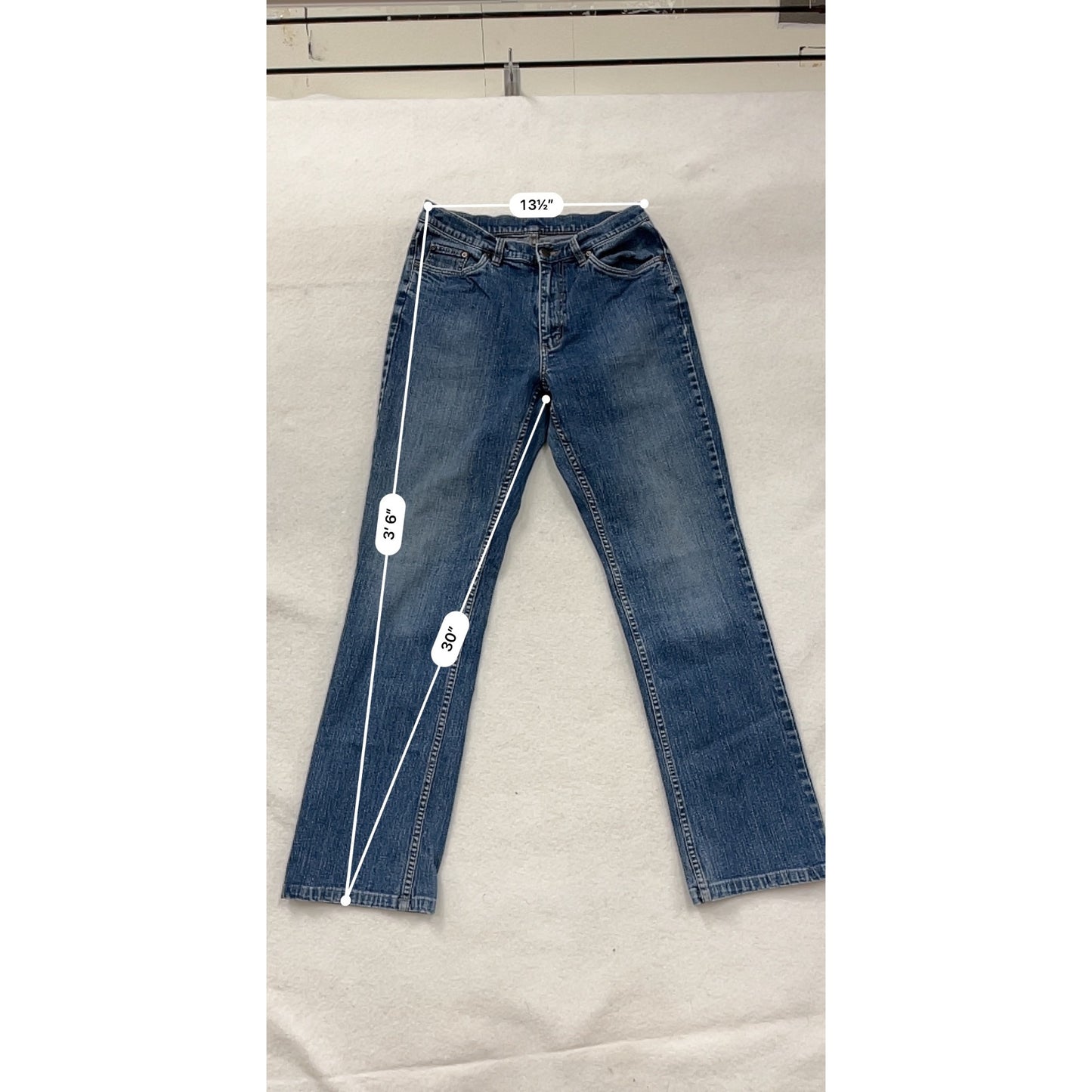 L.L.Bean Womens 10T Straight-Leg Blue Denim Jeans #8053