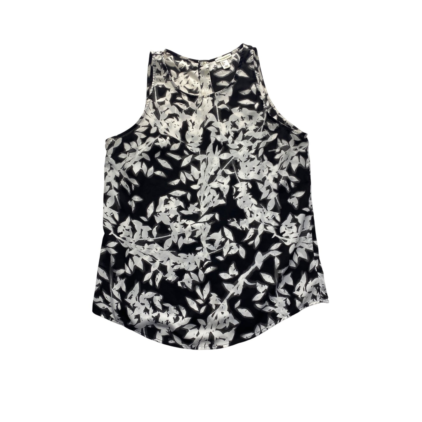 Mercer & Madison Womens Black & White Floral Sleeveless Blouse #7319