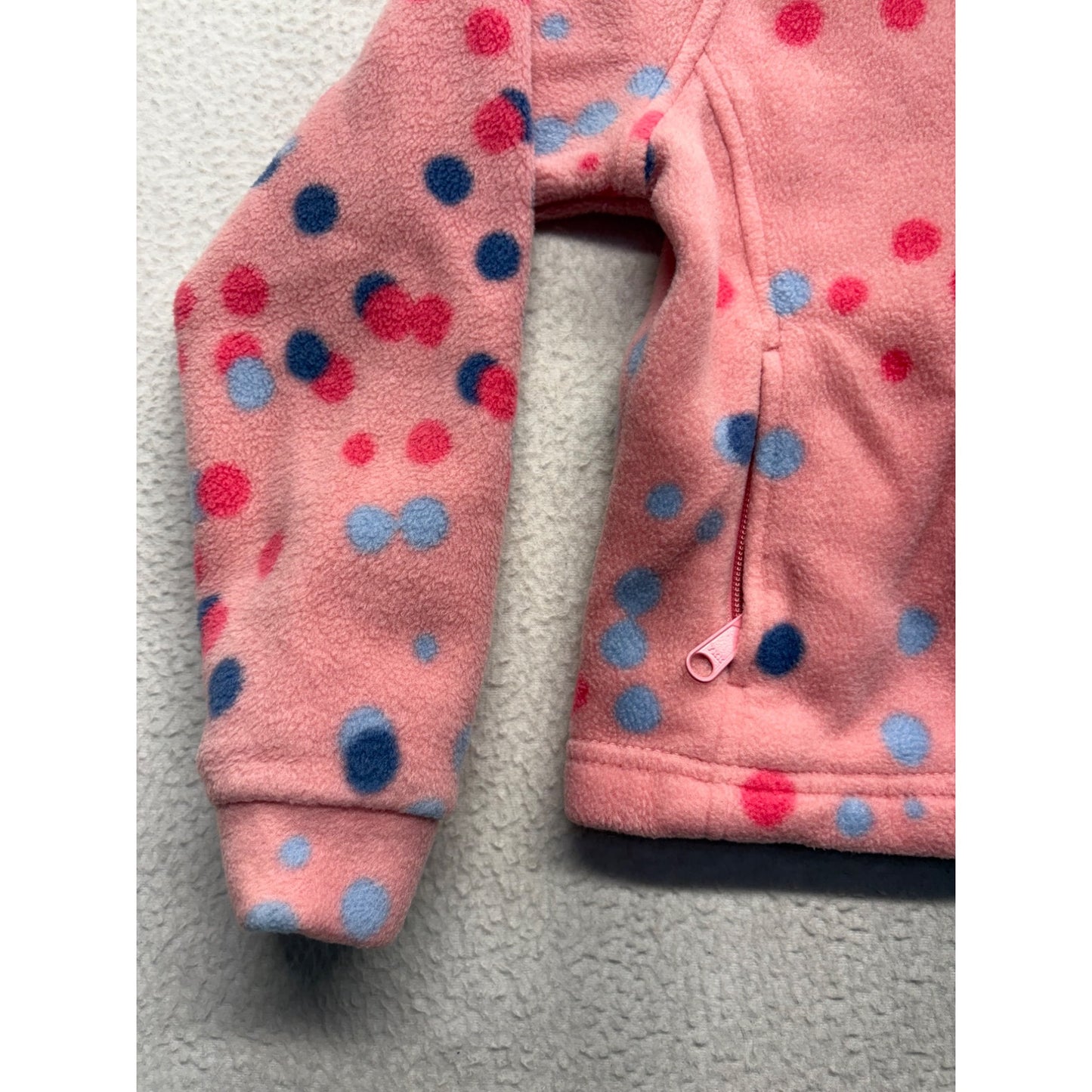 Columbia Pink Polka Dot Fleece Jacket for girls #7537
