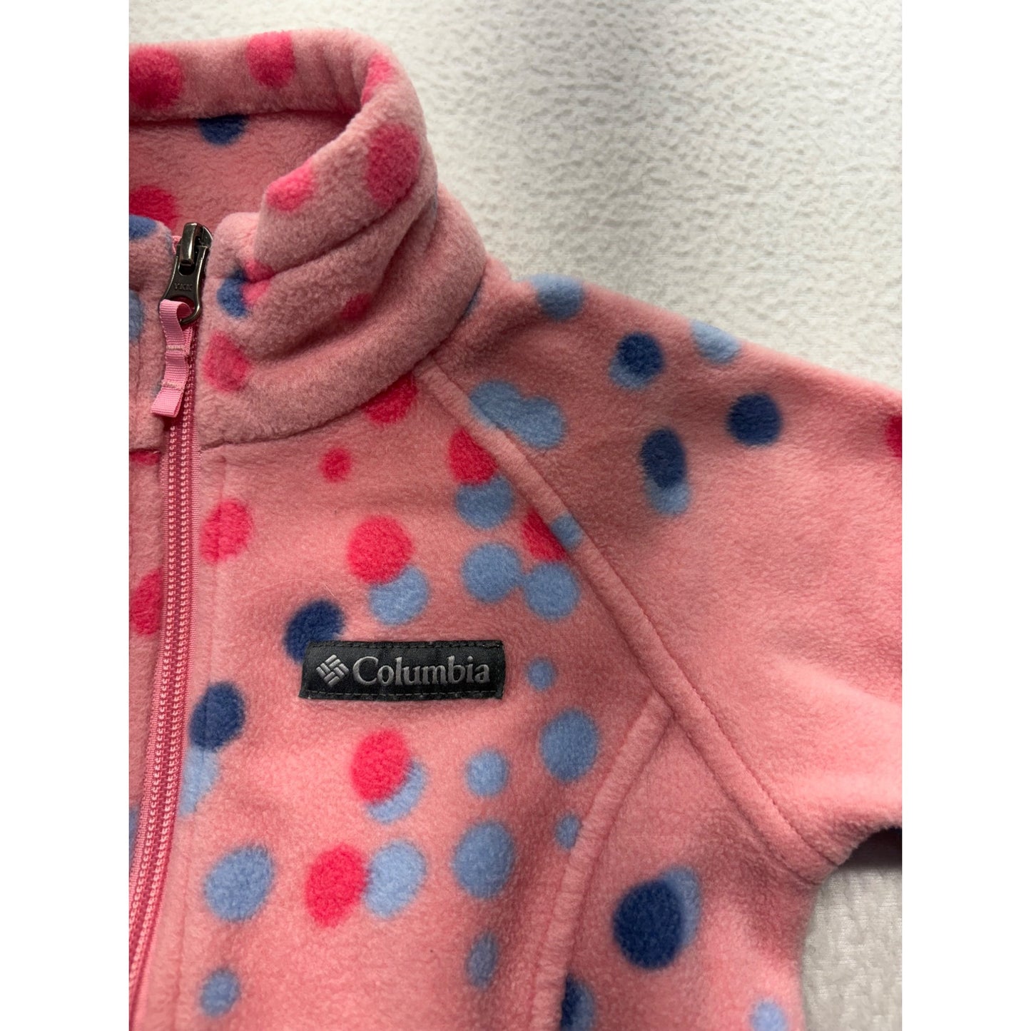 Columbia Pink Polka Dot Fleece Jacket for girls #7537