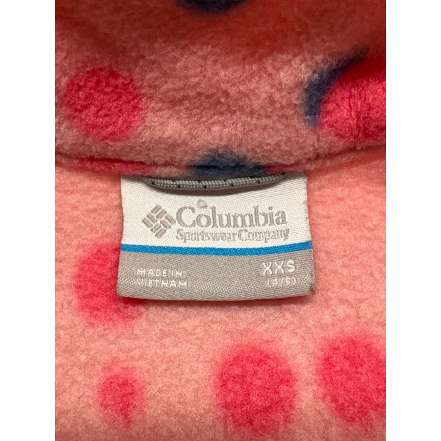 Columbia Pink Polka Dot Fleece Jacket for girls #7537