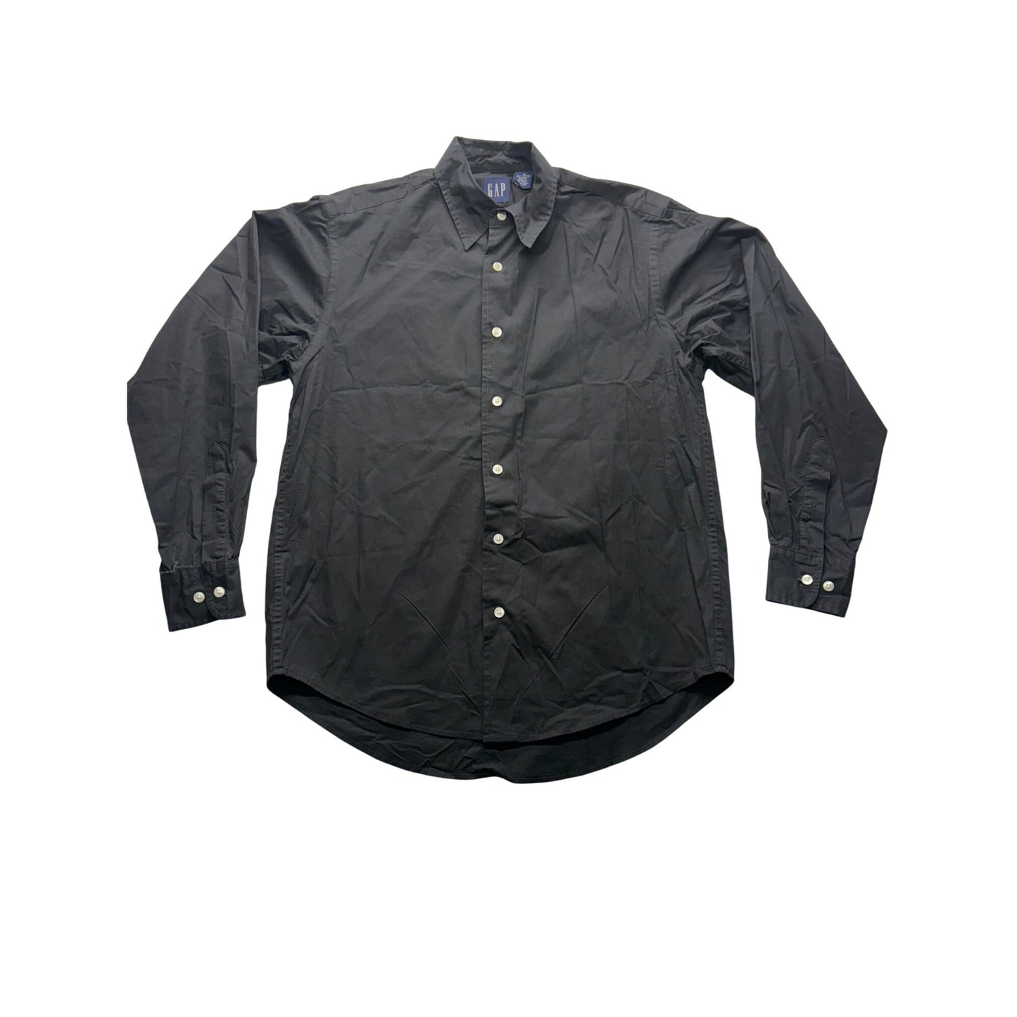 Gap Mens Black Long-Sleeve Button-Up Shirt XS #7630