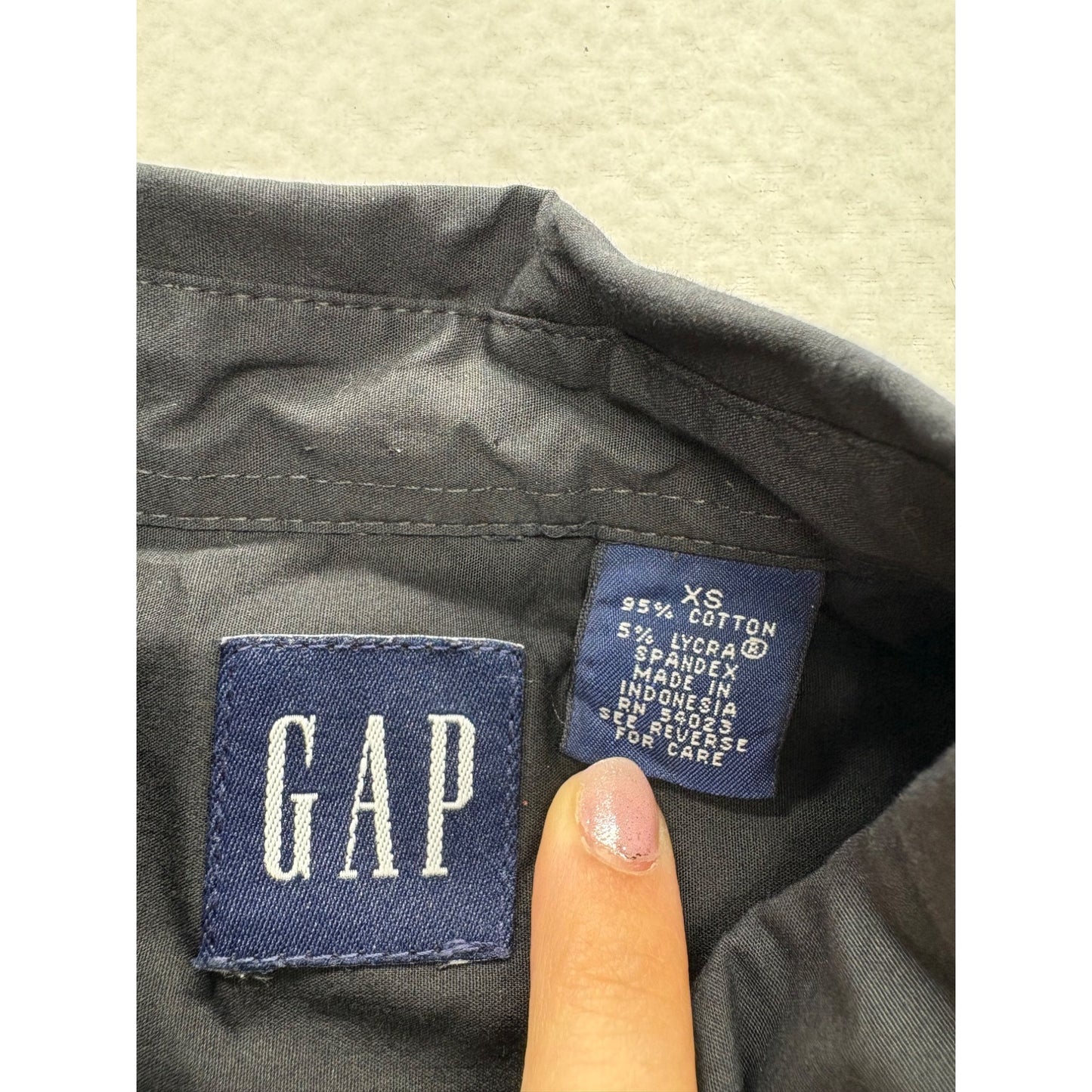 Gap Mens Black Long-Sleeve Button-Up Shirt XS #7630